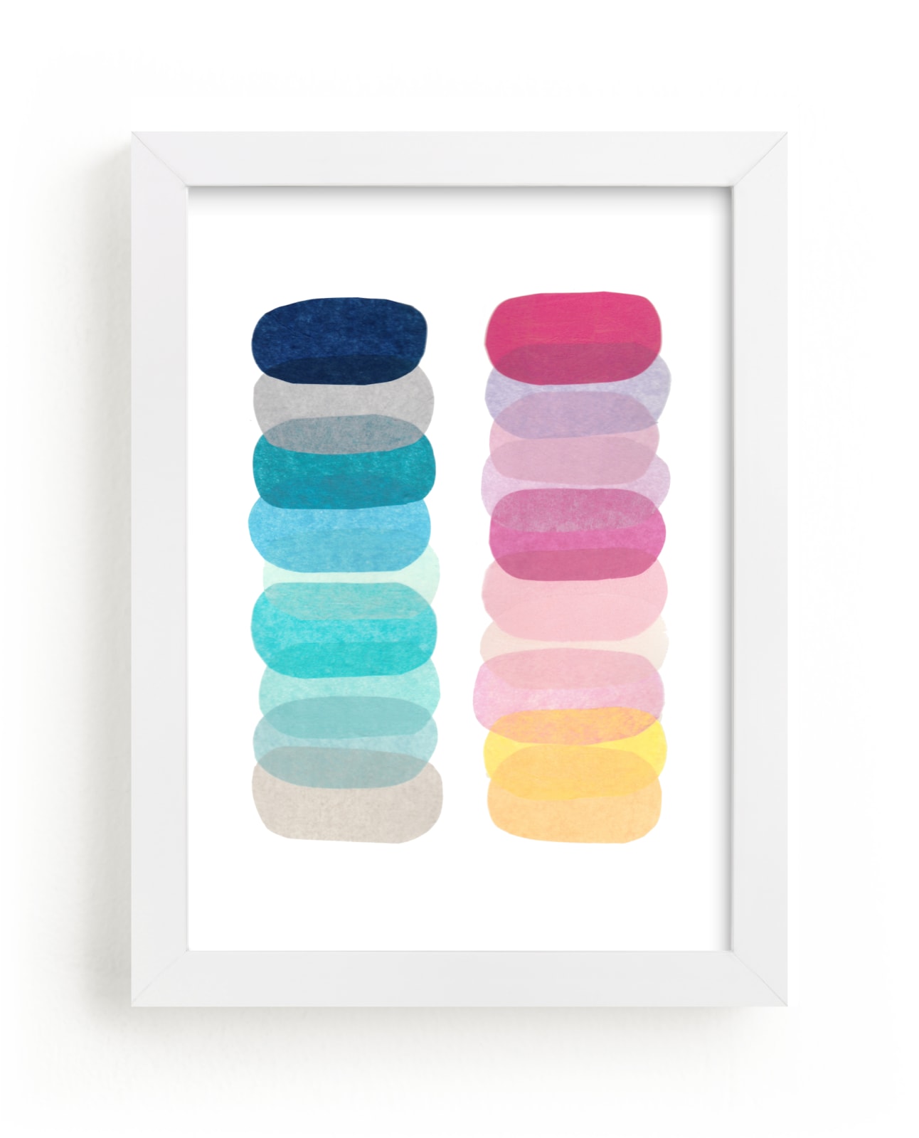 "oval totems" - Limited Edition Art Print by tina johnson in beautiful frame options and a variety of sizes.
