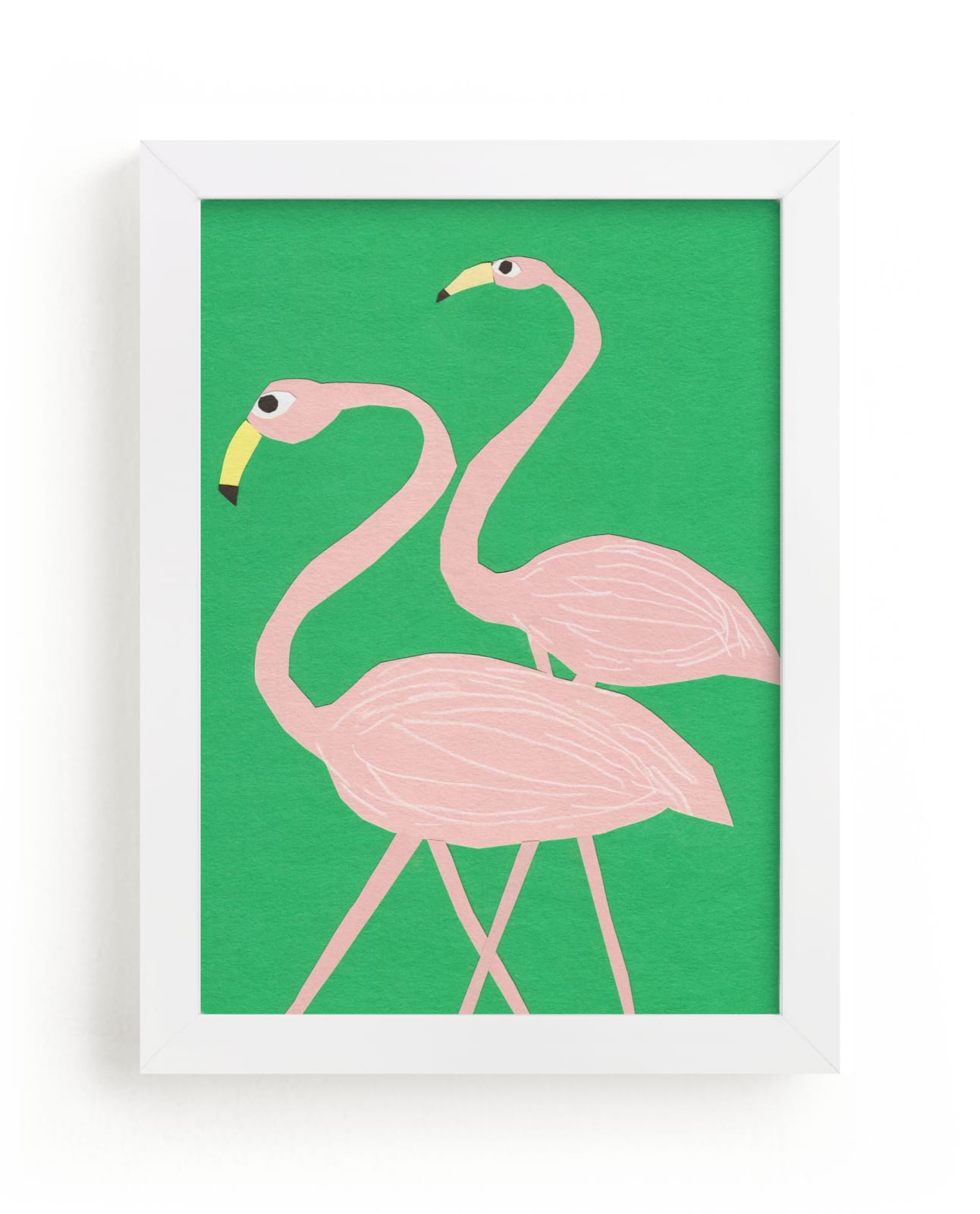 "Flamingo Amigos" - Limited Edition Art Print by Elliot Stokes in beautiful frame options and a variety of sizes.