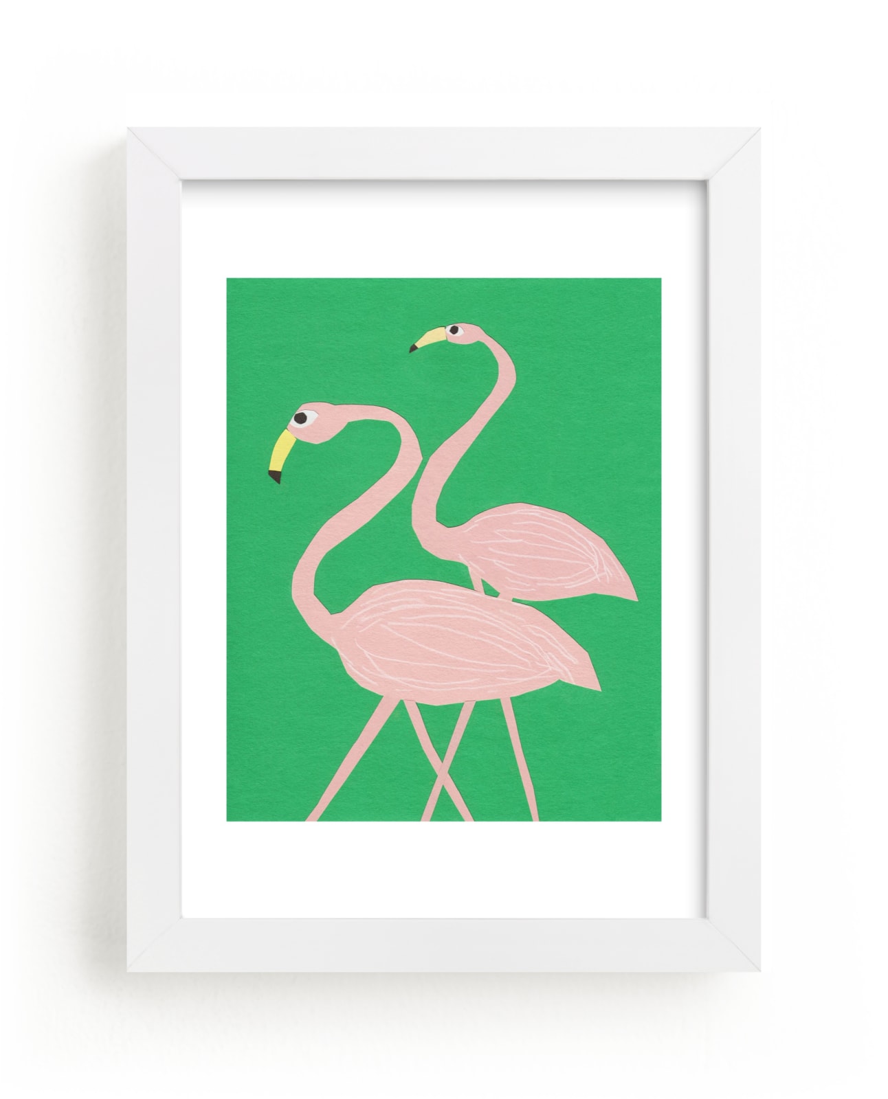"Flamingo Amigos" - Limited Edition Art Print by Elliot Stokes in beautiful frame options and a variety of sizes.