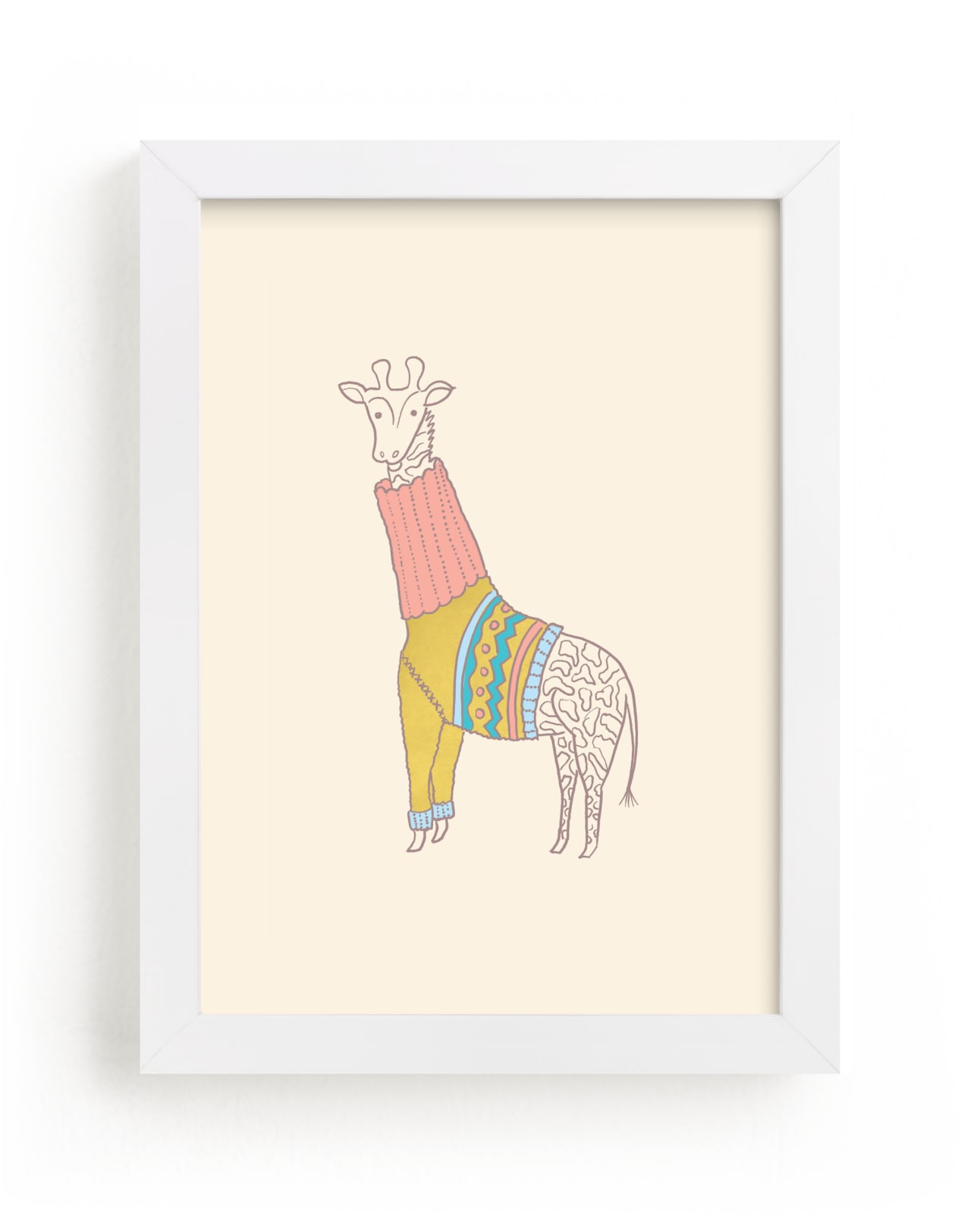 "Fiesta Turtle Neck" - Limited Edition Art Print by Meg Gleason in beautiful frame options and a variety of sizes.