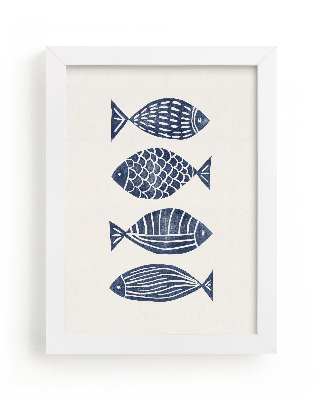 Linocut Fishes Children's Art Prints by Alisa Galitsyna
