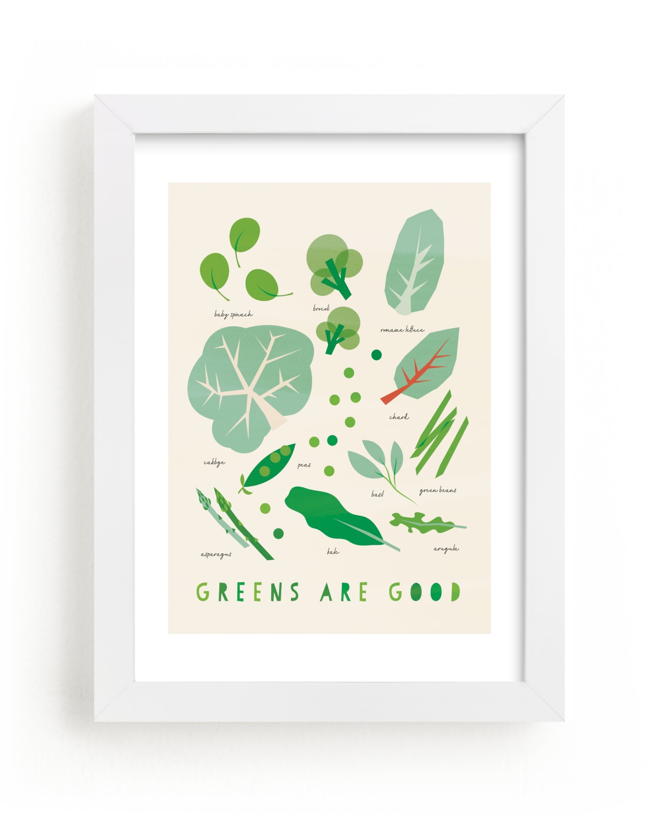 "Greens are Good" - Limited Edition Art Print by Ani Somi in beautiful frame options and a variety of sizes.