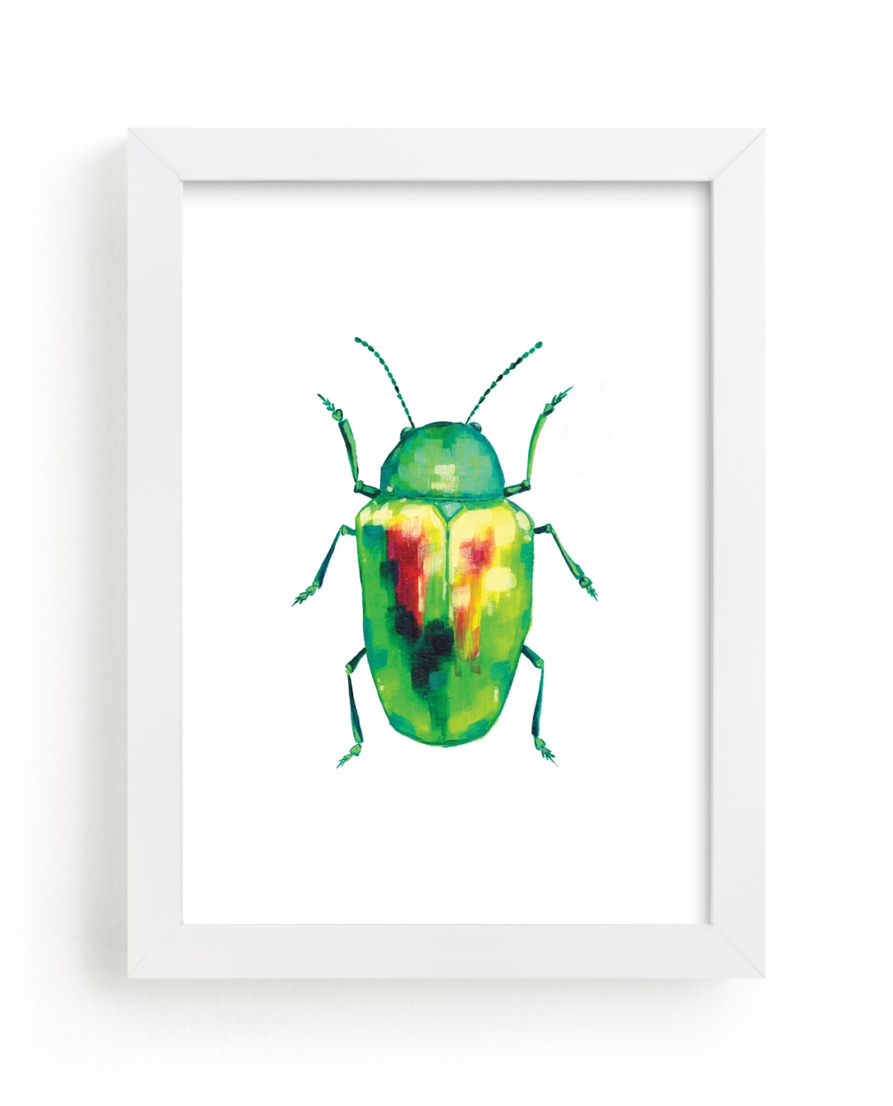 "Emerald Dogbane Beetle" - Limited Edition Art Print by Holly Whitcomb in beautiful frame options and a variety of sizes.