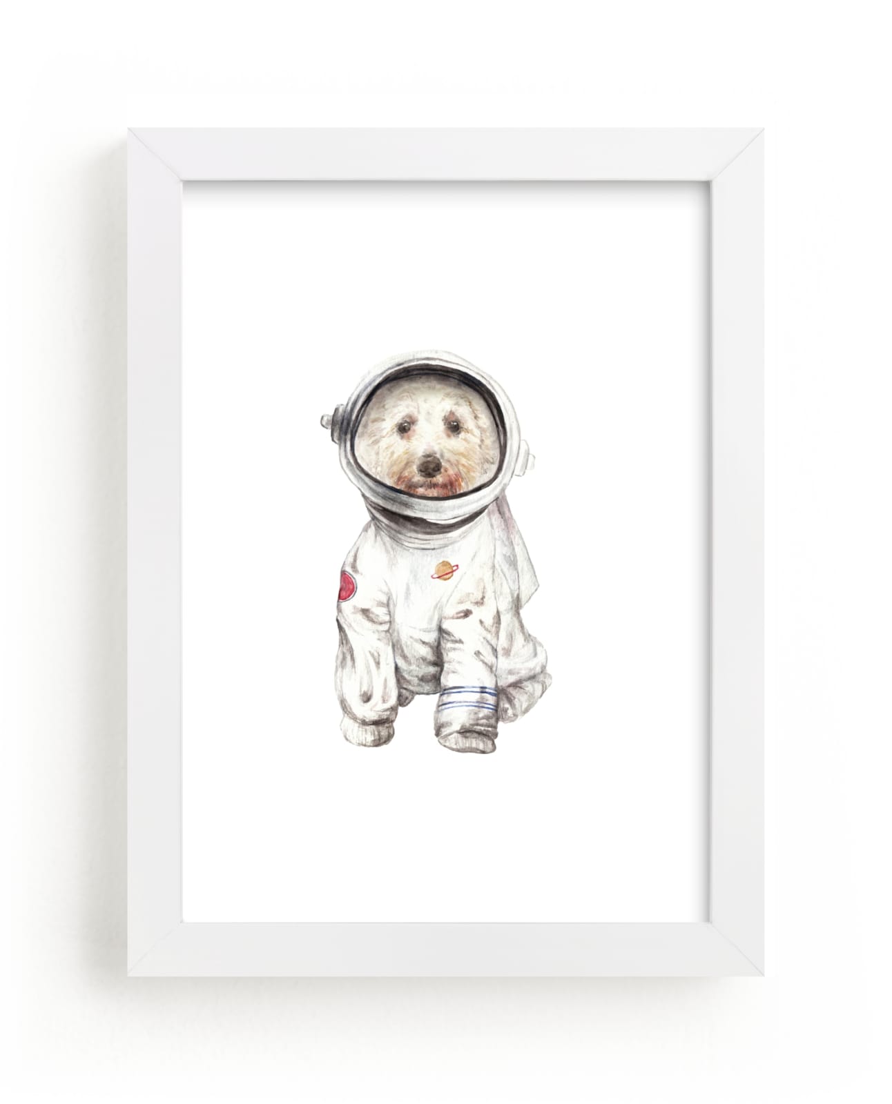 "Laika the Space Pup" - Limited Edition Art Print by Lauren Rogoff in beautiful frame options and a variety of sizes.