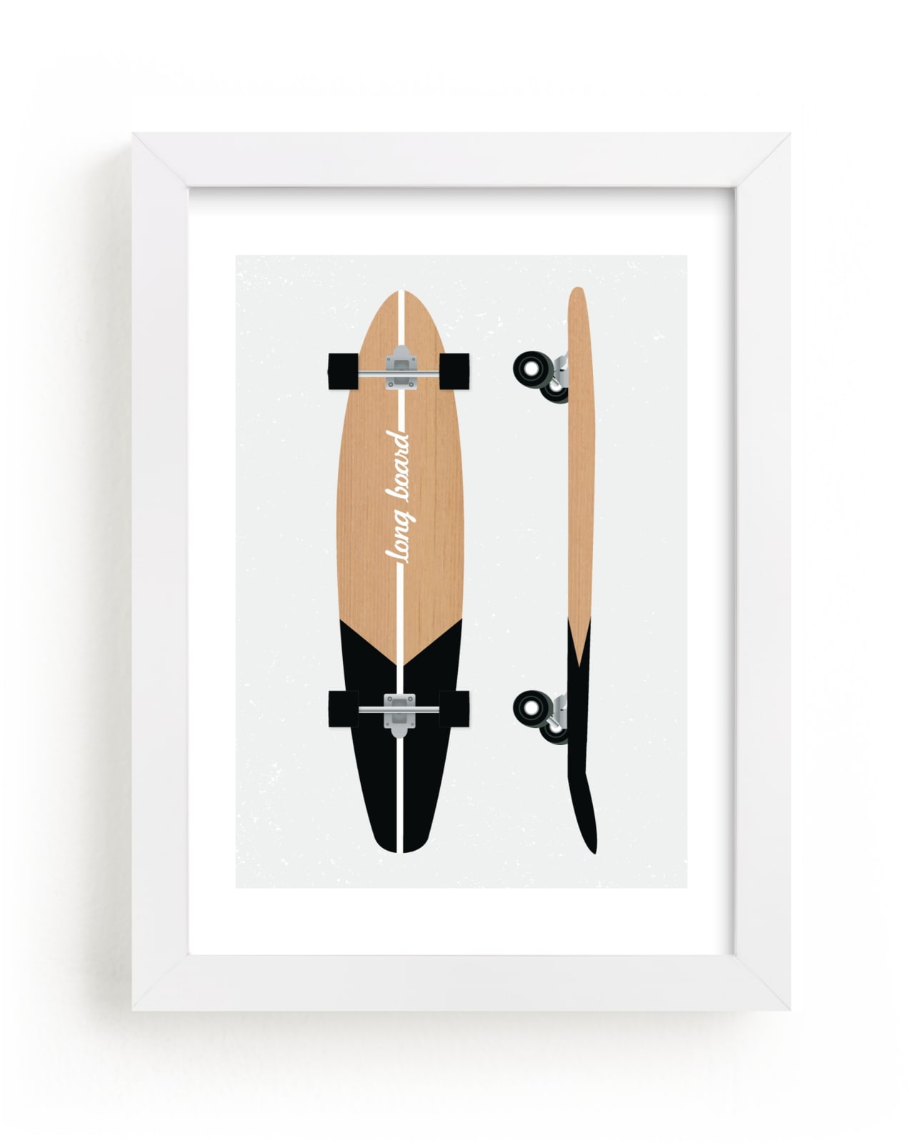 "Long Board" - Limited Edition Art Print by Itsy Belle Studio in beautiful frame options and a variety of sizes.