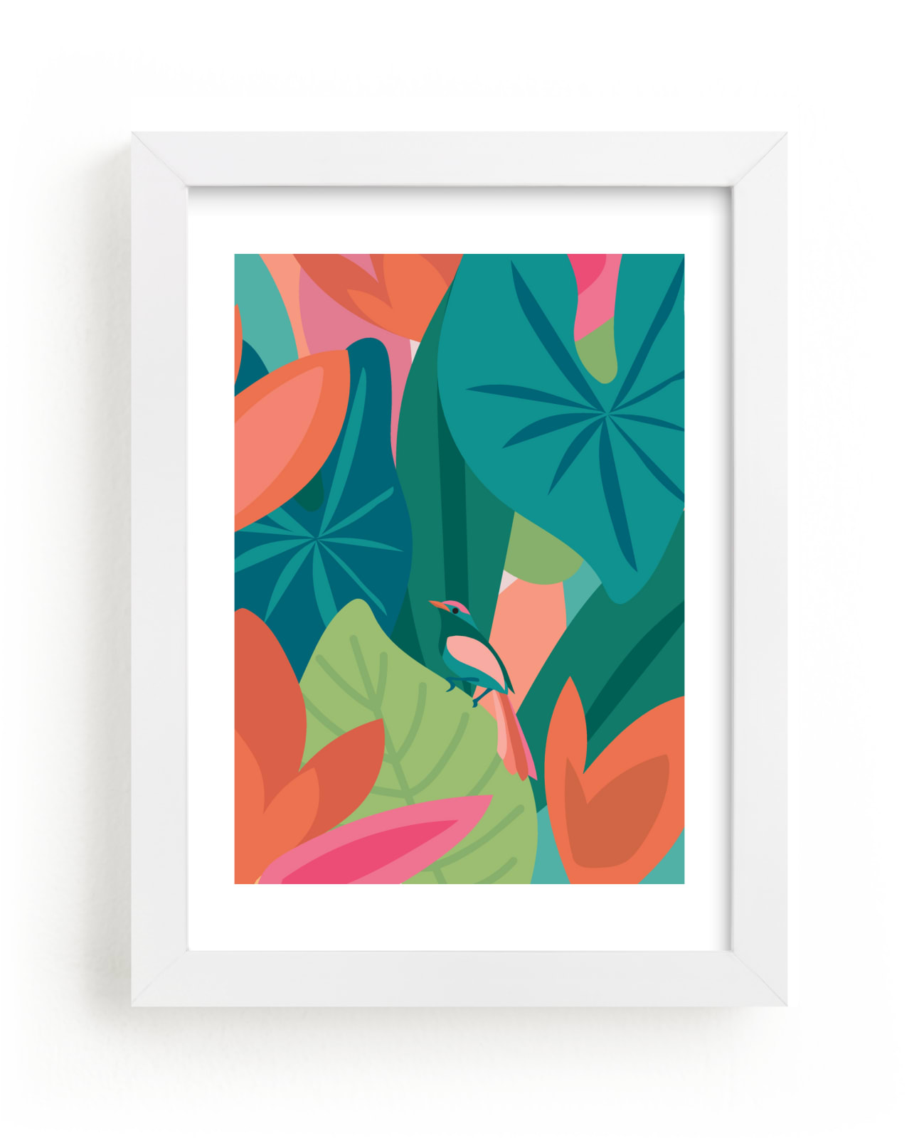 "Bold Jungle Bird" - Limited Edition Art Print by Zani van Zyl in beautiful frame options and a variety of sizes.