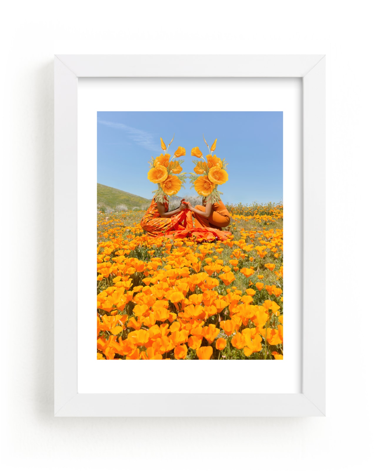 "Poppy Sisters" - Limited Edition Art Print by Theresa Bear in beautiful frame options and a variety of sizes.