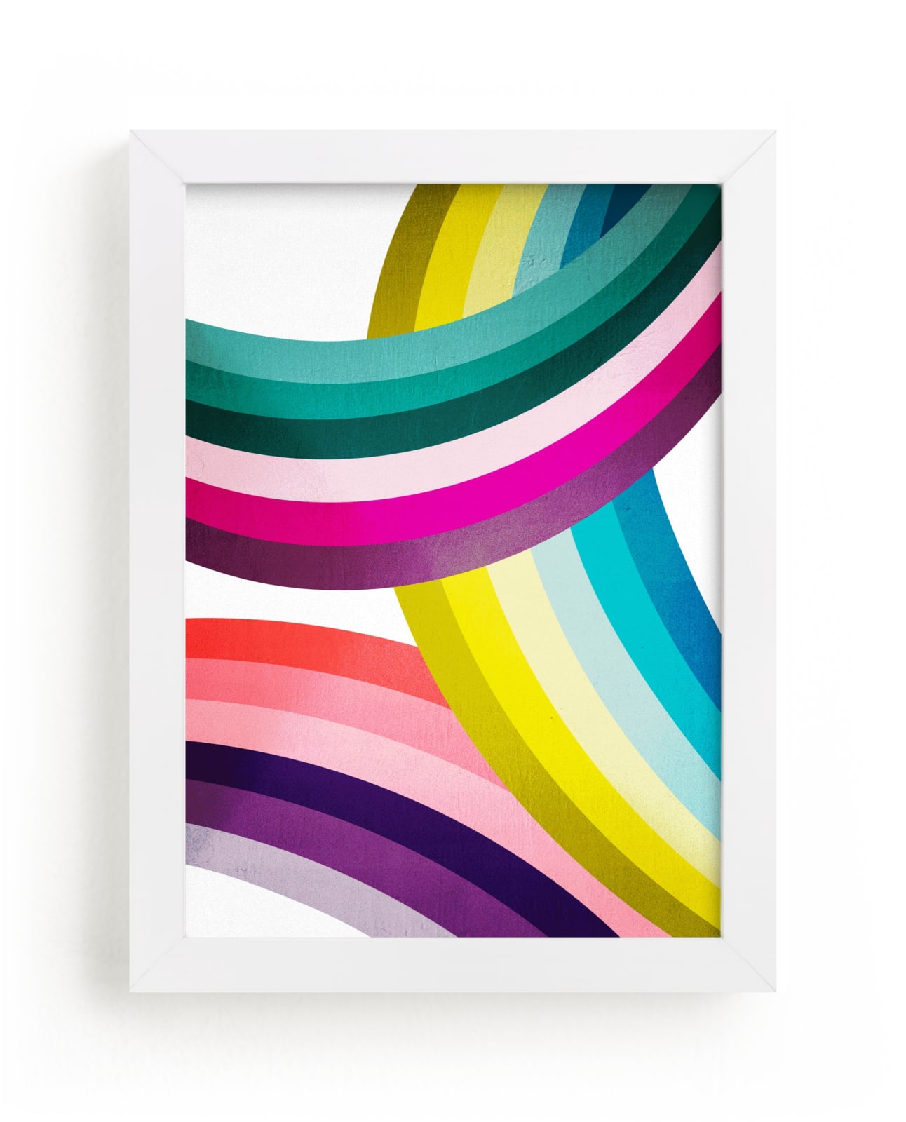 "Rainbow Waves" - Limited Edition Art Print by Jen Florentine in beautiful frame options and a variety of sizes.