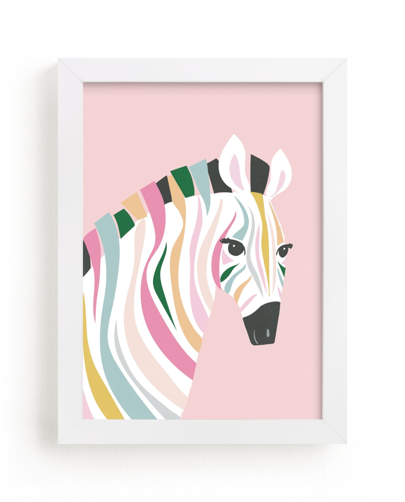 "colorful zebra" - Limited Edition Art Print by Karidy Walker in beautiful frame options and a variety of sizes.