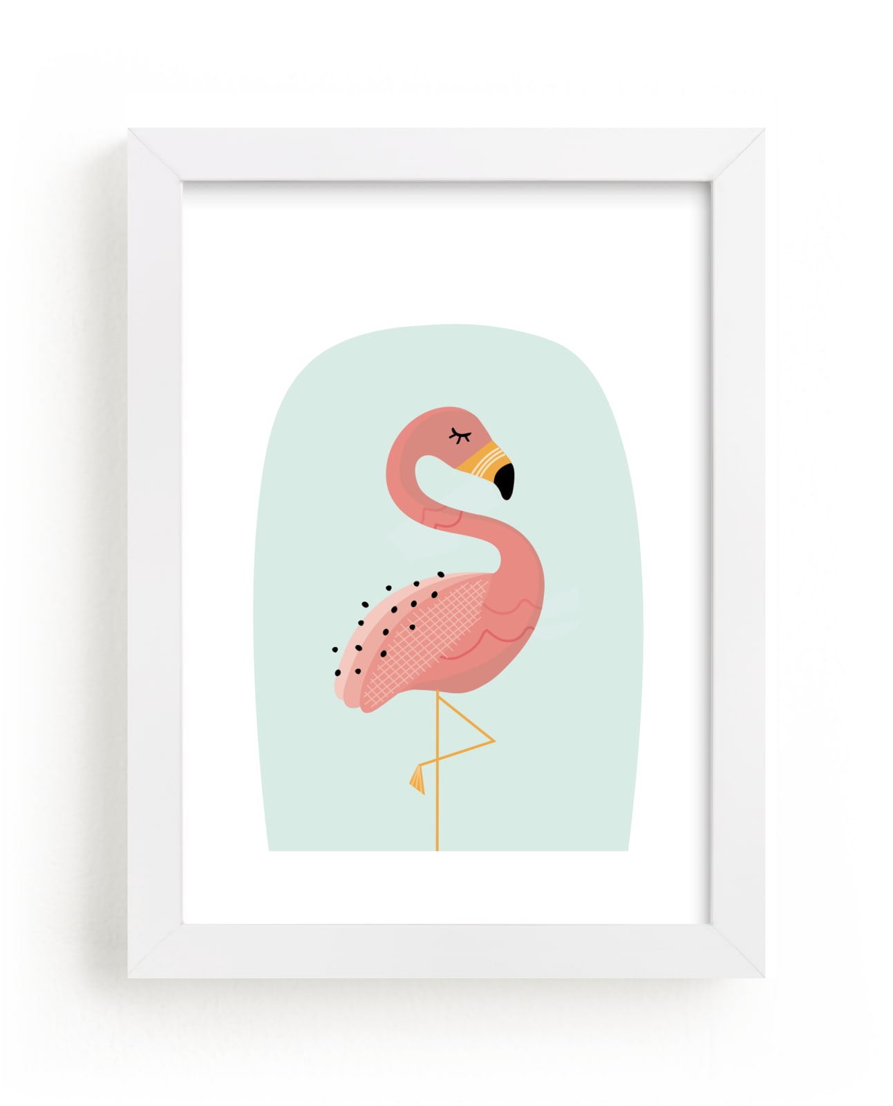 "Zen Flamingo" - Limited Edition Art Print by Erica Krystek in beautiful frame options and a variety of sizes.