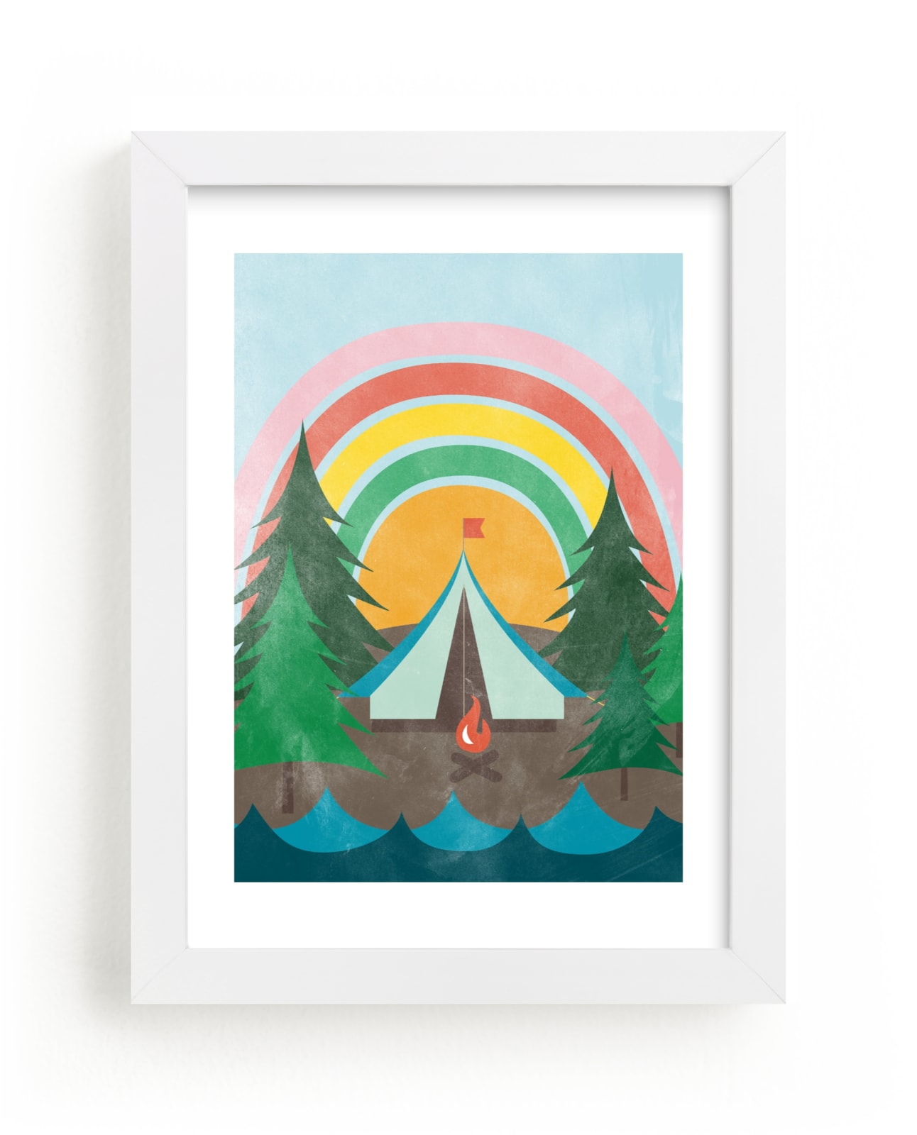 "Camp Rainbow" - Limited Edition Art Print by Shirley Lin Schneider in beautiful frame options and a variety of sizes.