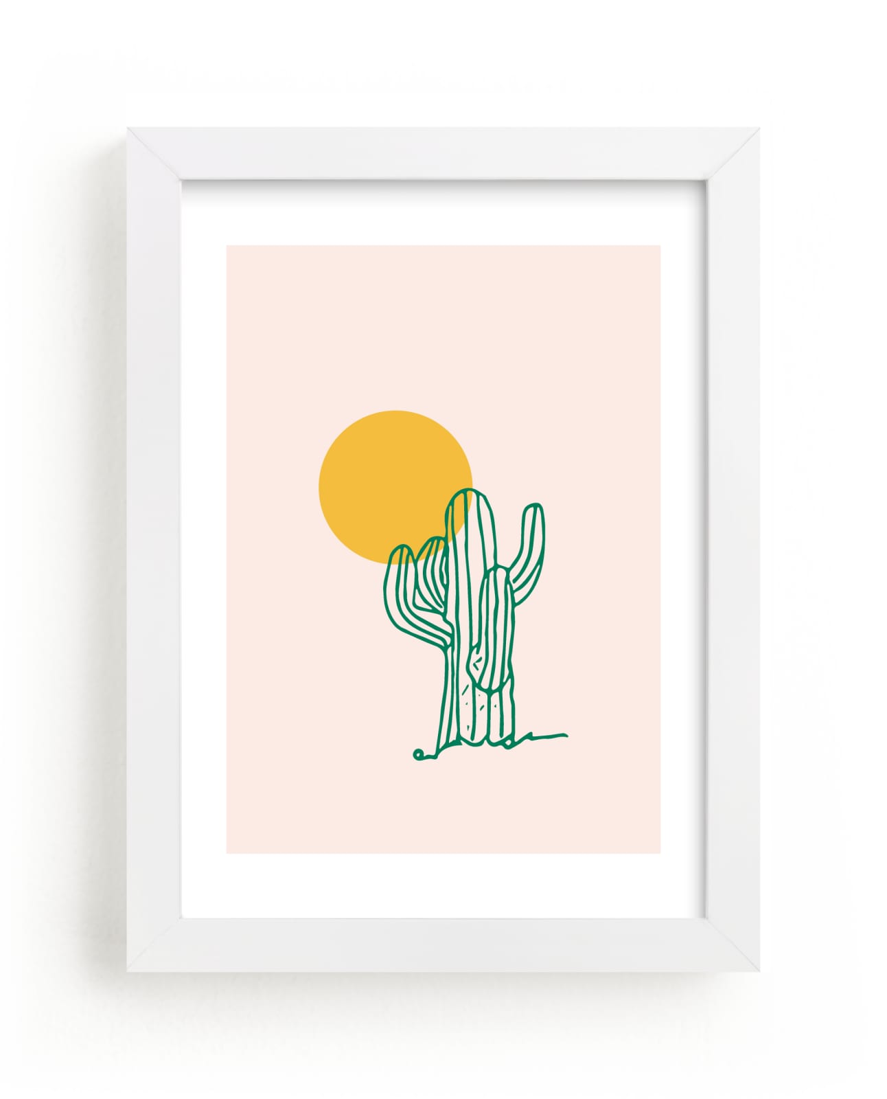 "Saguaro I" - Limited Edition Art Print by Erika Firm in beautiful frame options and a variety of sizes.