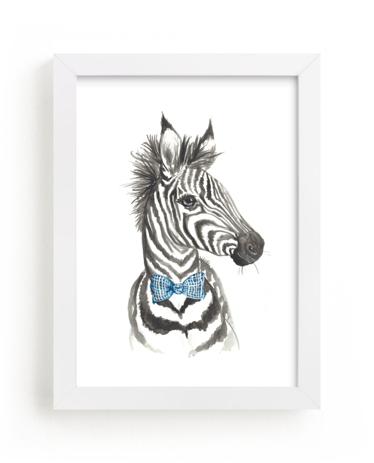 "Dapper Zebra" by Kristin Dills in beautiful frame options and a variety of sizes.