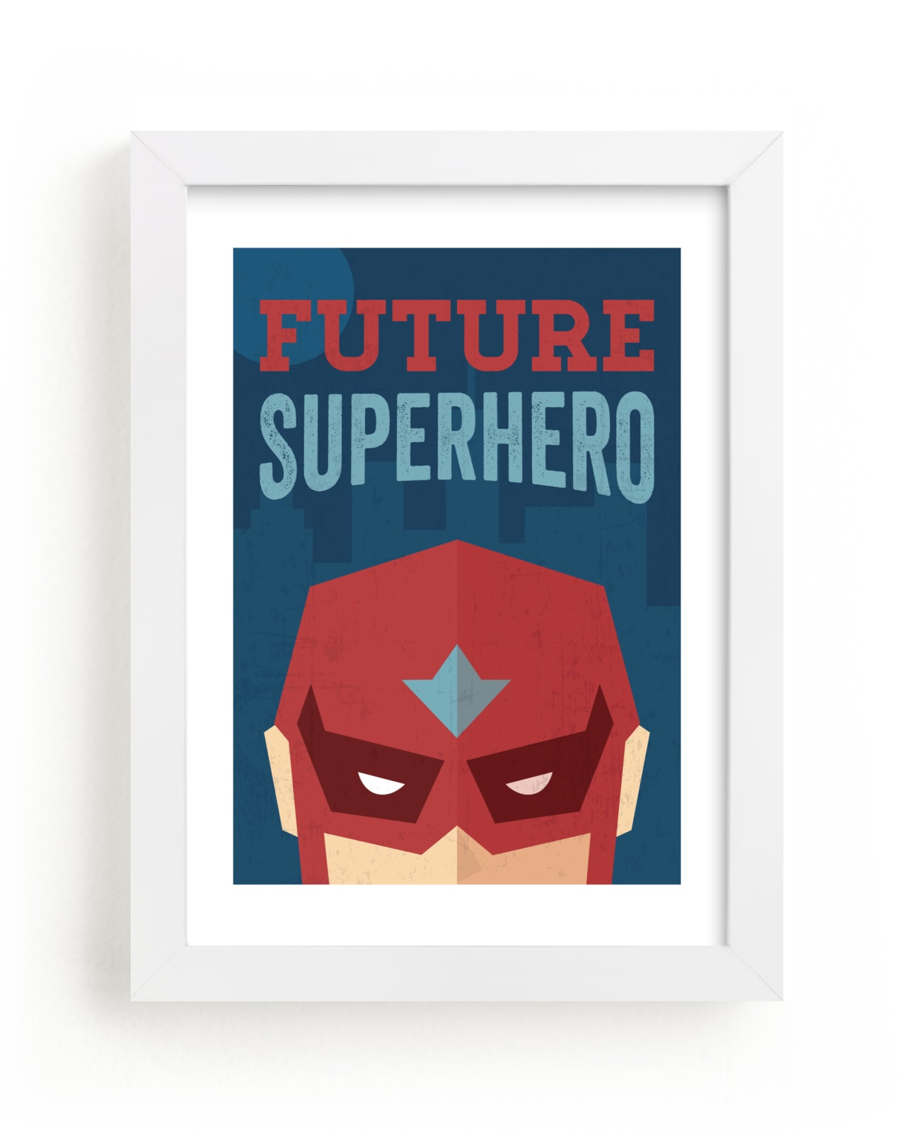 "He's a Future Superhero" by Jennifer Morehead in beautiful frame options and a variety of sizes.