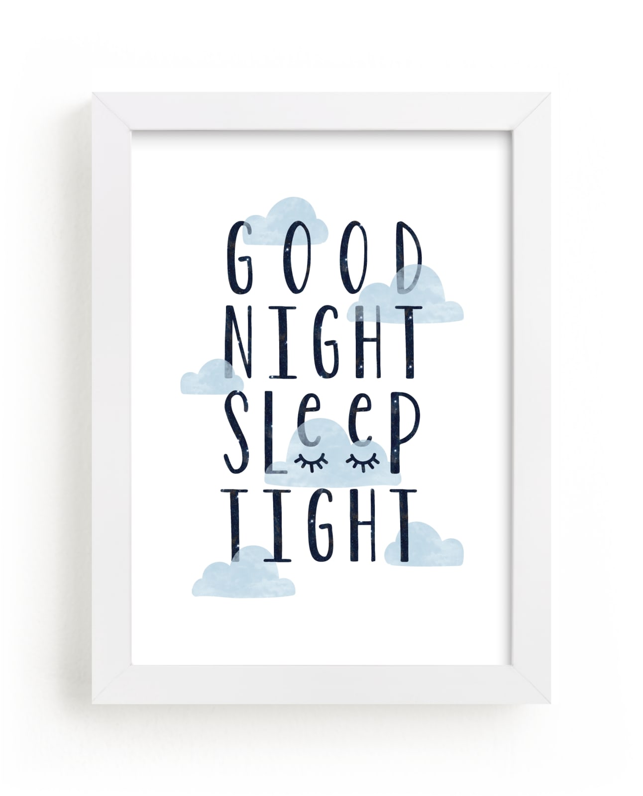 "good night" - Art Print in Night Sky by Annie Holmquist - Framed