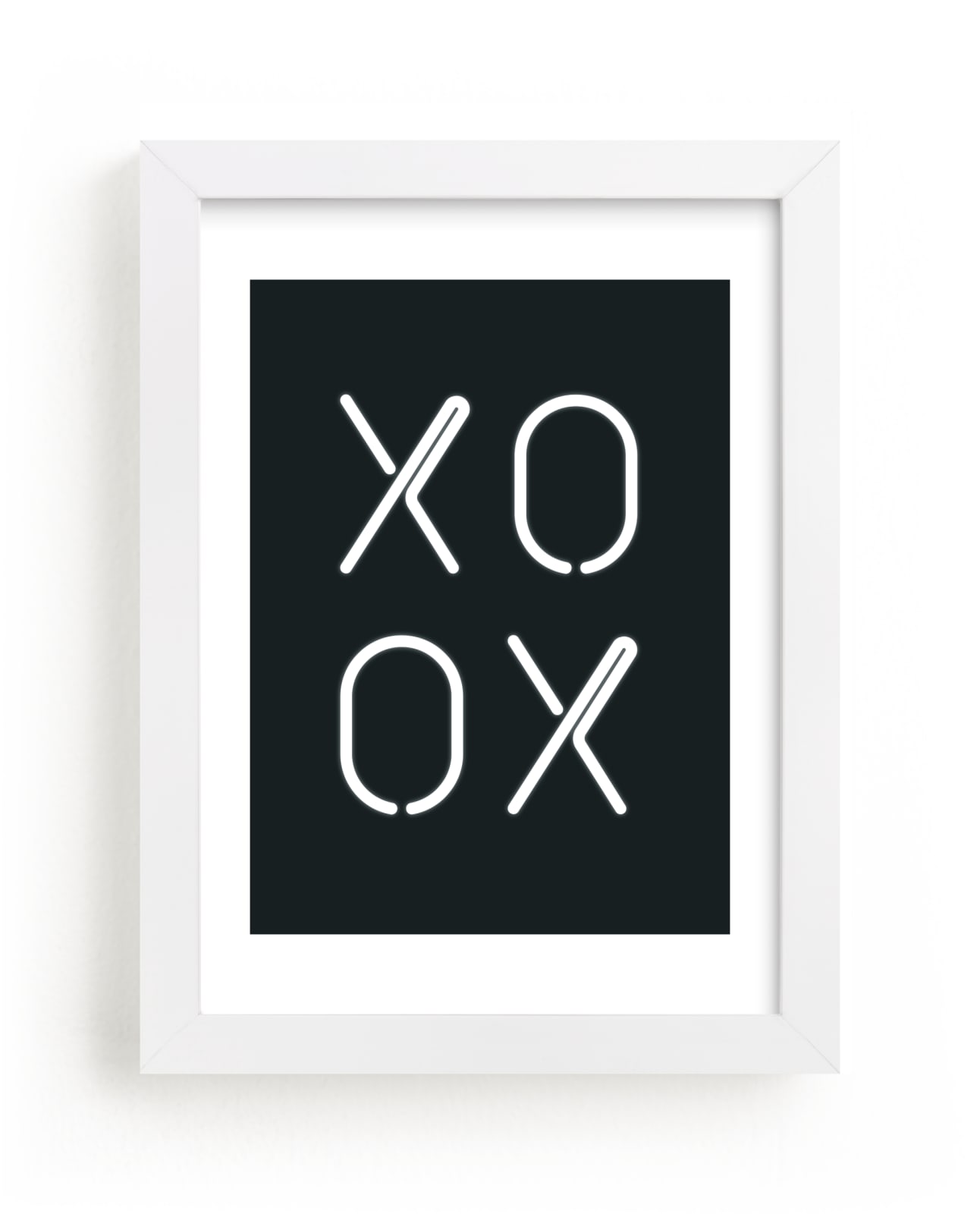 "Neon Series II: XOXO" by AK Graphics in beautiful frame options and a variety of sizes.