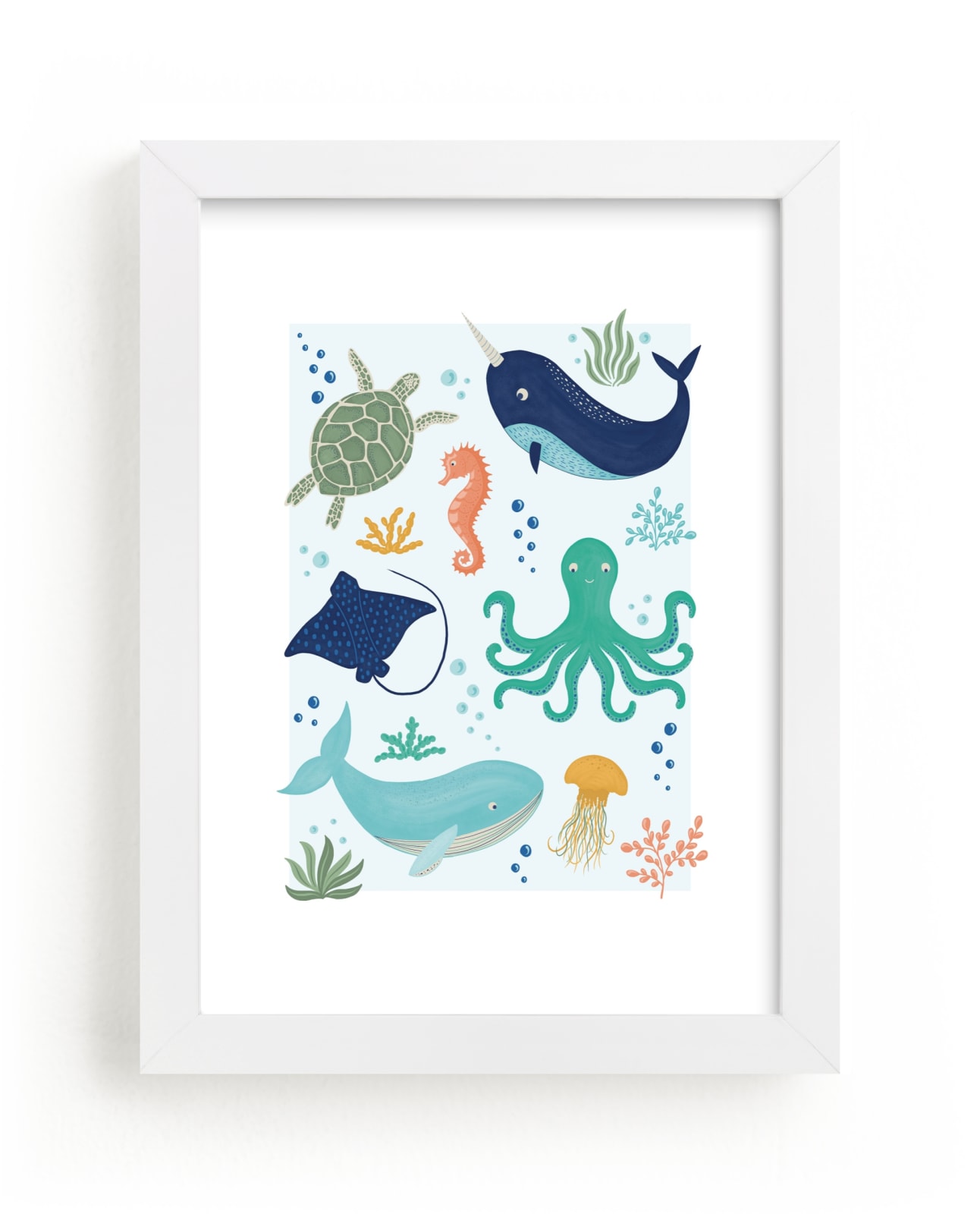 "Sea Friends" by Beth Schneider in beautiful frame options and a variety of sizes.
