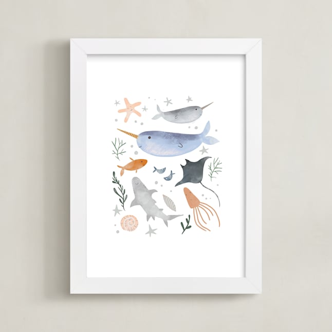 "Sea Life" by Hannah Williams in beautiful frame options and a variety of sizes.