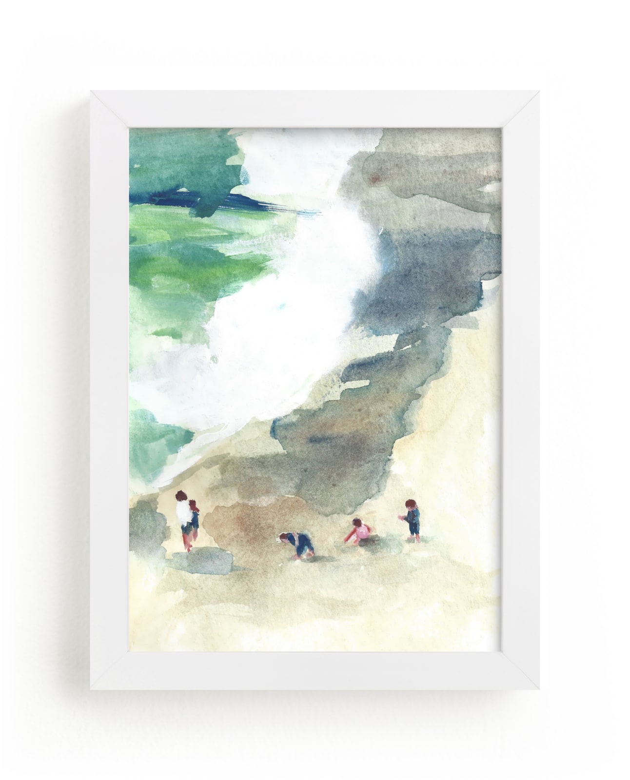 "Sand Castles" - Art Print by Jenny Partrite in beautiful frame options and a variety of sizes.