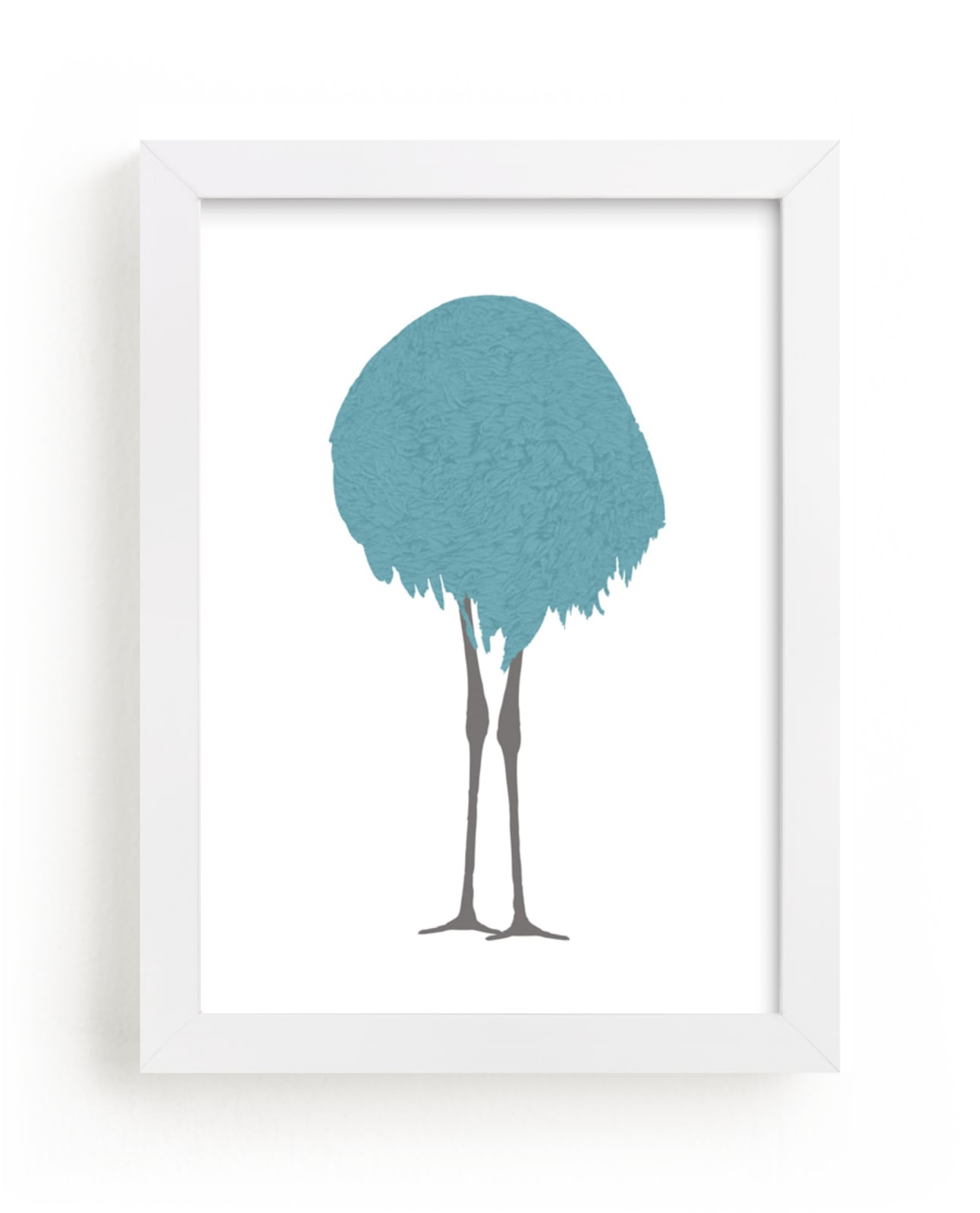 "Oh-Ostrich" - Art Print by Johanna Phillips Huuva in beautiful frame options and a variety of sizes.