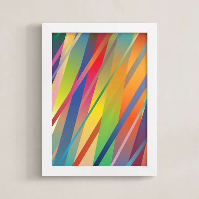 "Prism" - Art Print in Rainbow by Marishka Bachman - Framed
