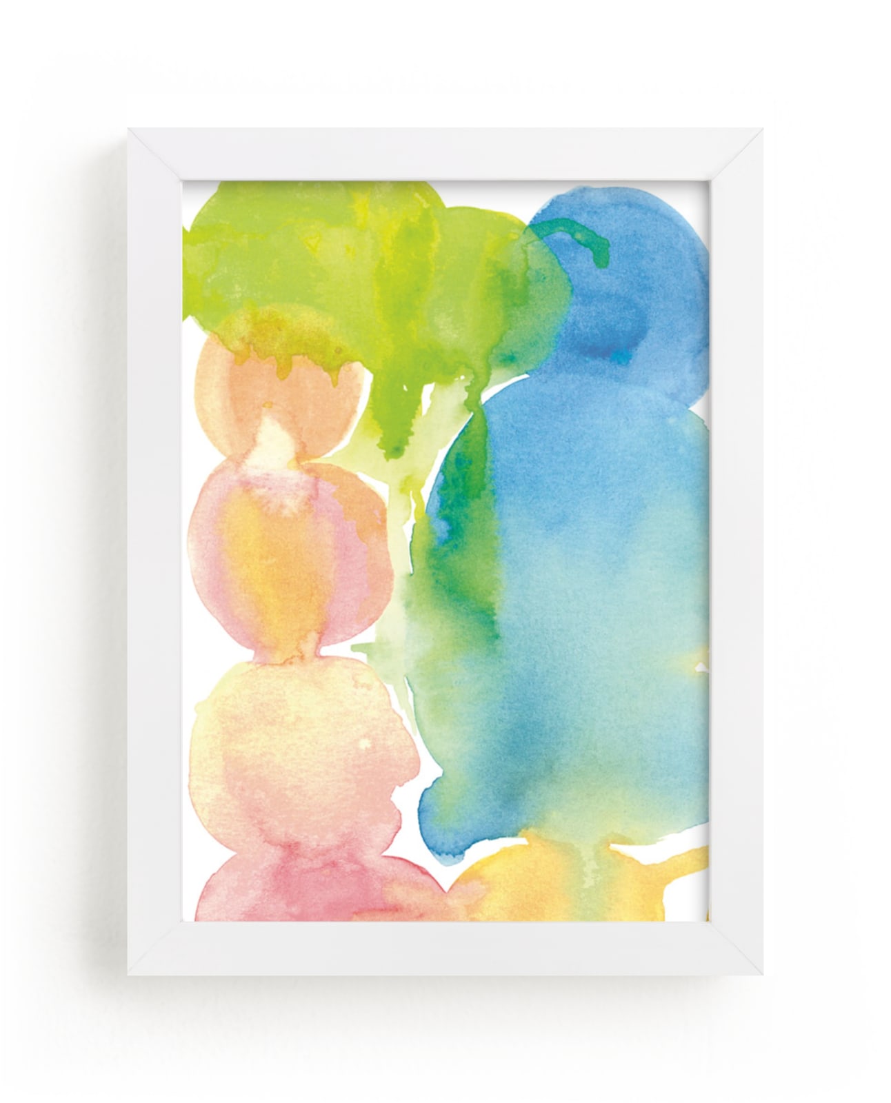 "Floating Color Globes" - Art Print by Deborah Velasquez in beautiful frame options and a variety of sizes.