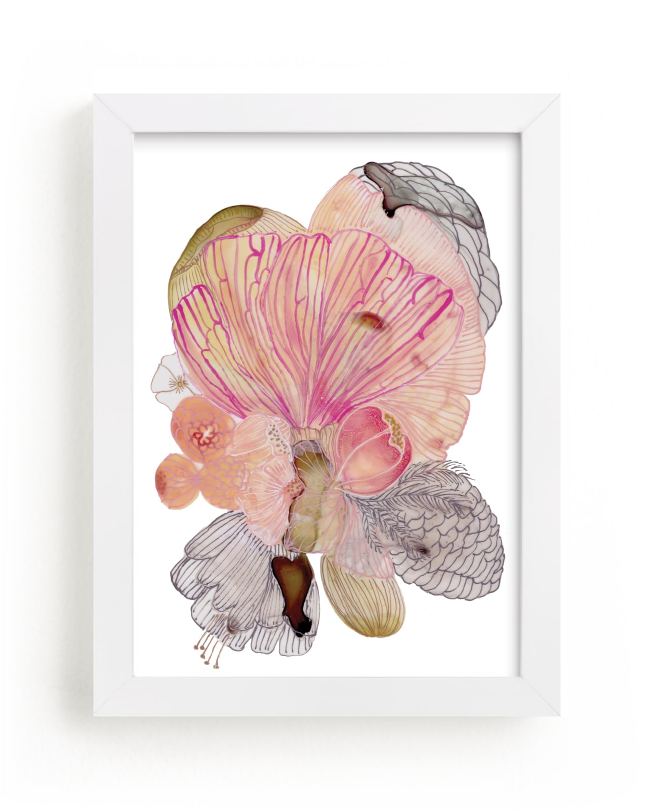 "Inner Bloom" - Art Print by Maggie Ramirez Burns in beautiful frame options and a variety of sizes.