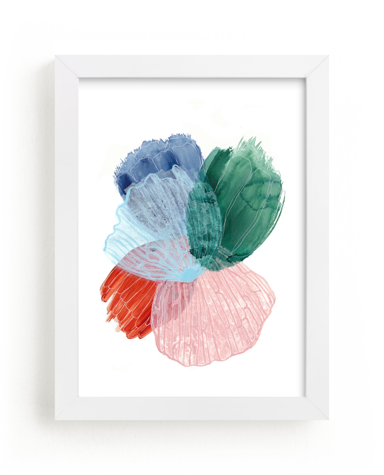 "Skeleton Petals 4" - Art Print by Maggie Ramirez Burns in beautiful frame options and a variety of sizes.