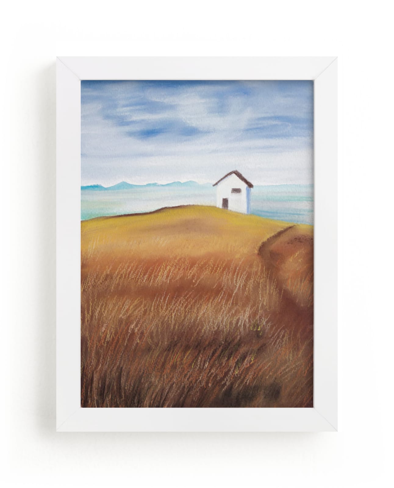 "British Columbia Cottage" - Art Print by Melissa Marquardt in beautiful frame options and a variety of sizes.
