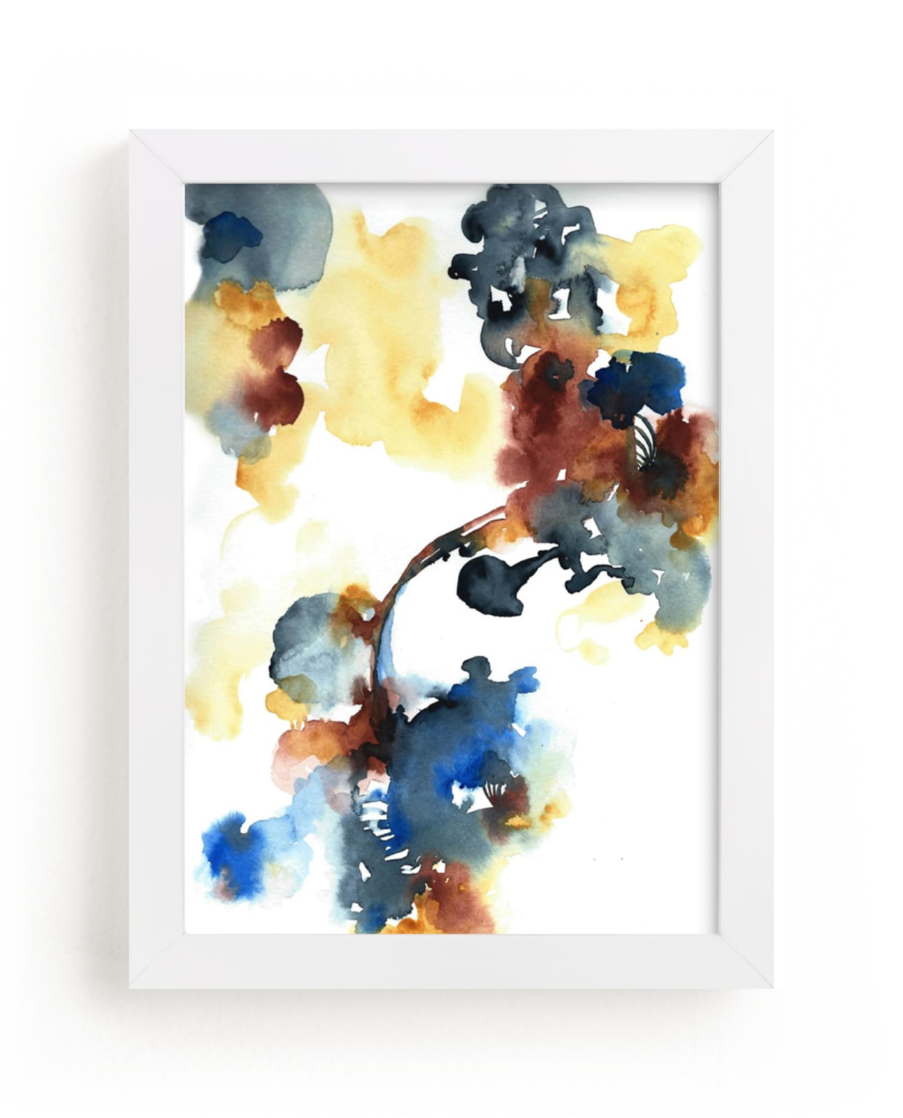 "Indigo Earth I" - Art Print by Sonal Nathwani in beautiful frame options and a variety of sizes.