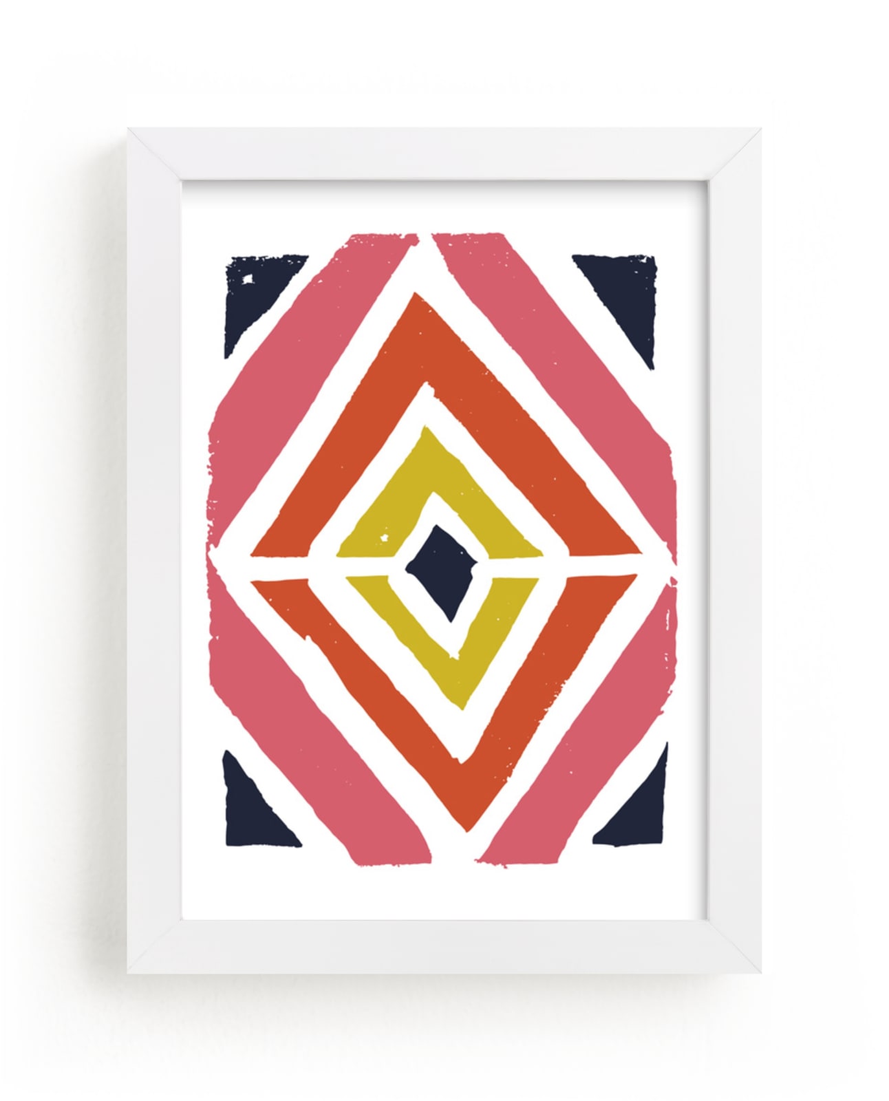 "Stamped God's Eye" - Art Print by Olivia Raufman in beautiful frame options and a variety of sizes.