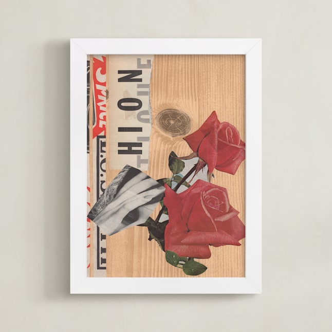 "Aloysha" - Art Print in Tan by Misty Hughes - Framed