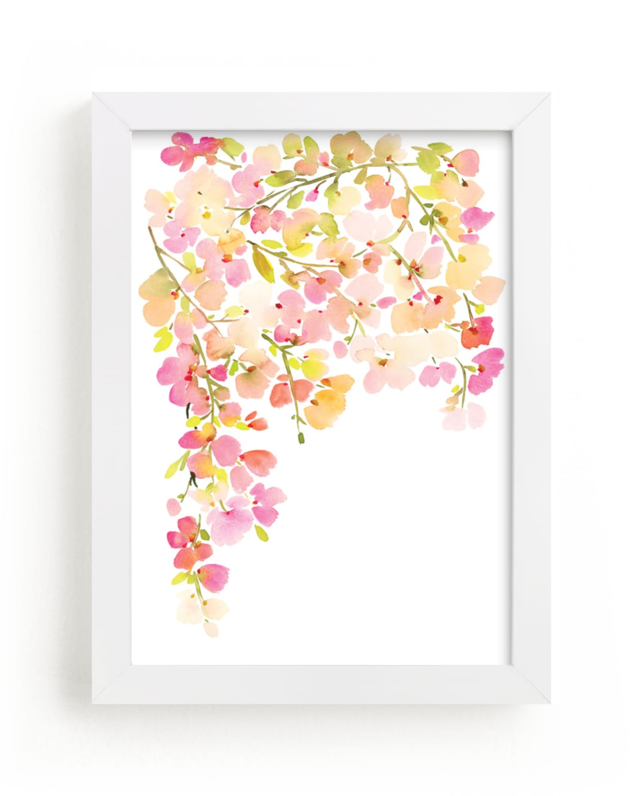 "Light Pink Cherry Blossoms" - Art Print by Yao Cheng Design in beautiful frame options and a variety of sizes.