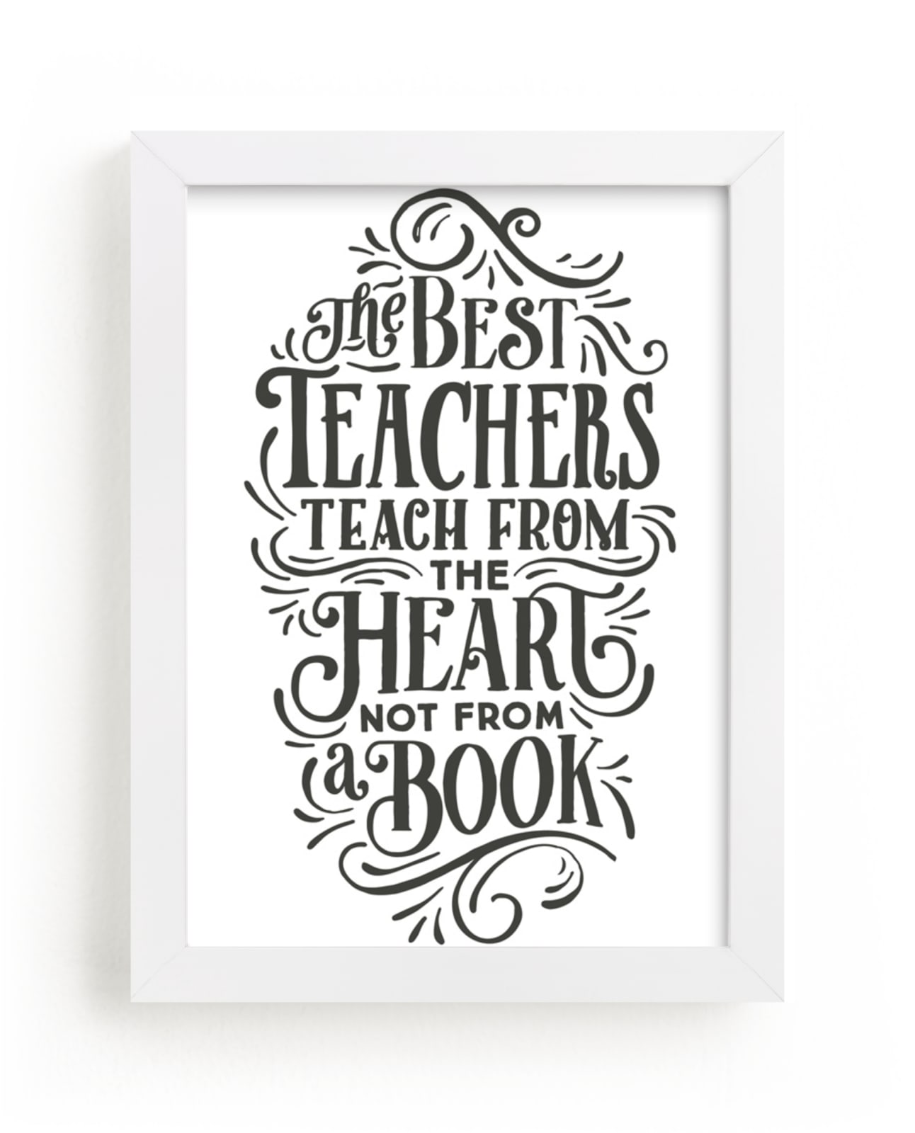 "Best Teacher" - Art Print by Jessie Steury in beautiful frame options and a variety of sizes.