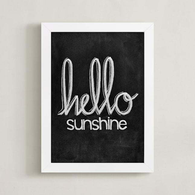 "My Sunshine Day" - Art Print in Chalkboard Black by Meggie Townsand - Framed