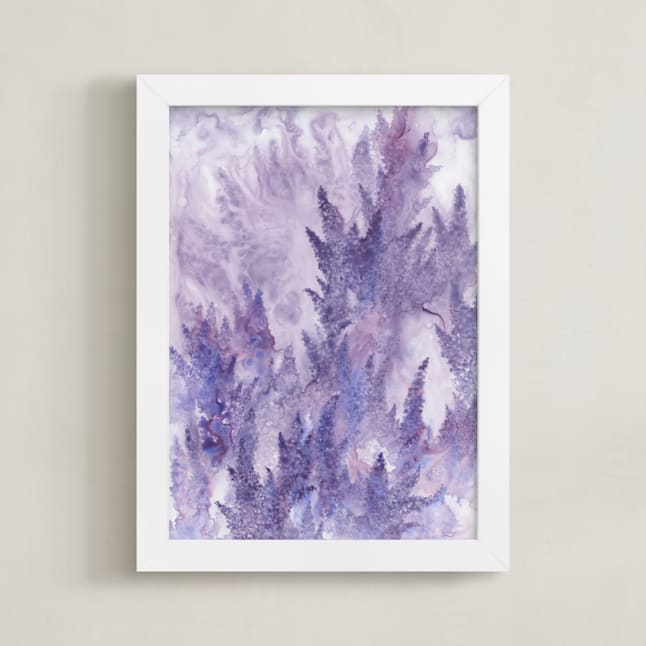 "Luscious" - Art Print in Lilac by Emily Magone - Framed