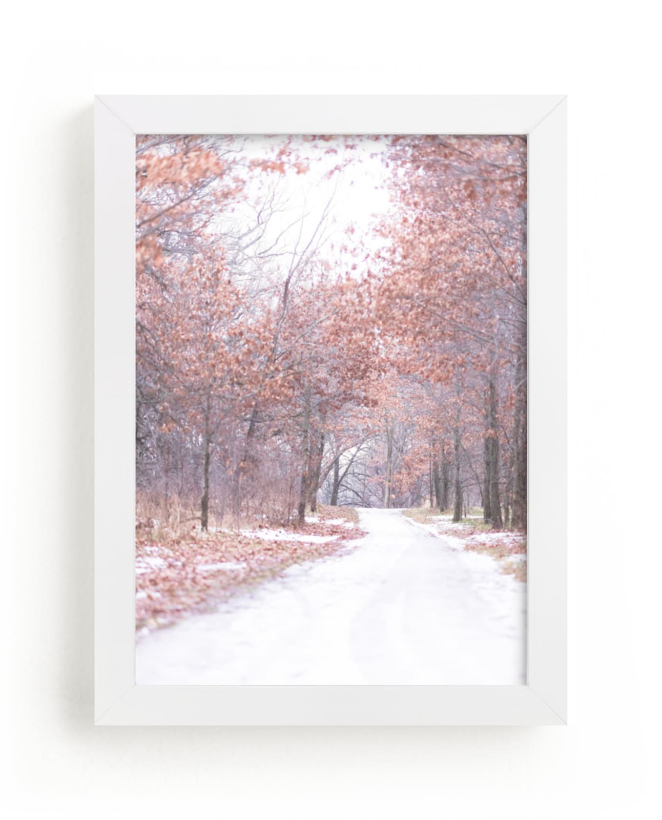 "Walk with Winter" - Art Print by Kamala Nahas in beautiful frame options and a variety of sizes.