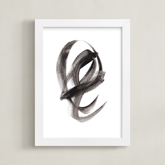 "Third Eye" - Art Print in Black by Misty Hughes - Framed