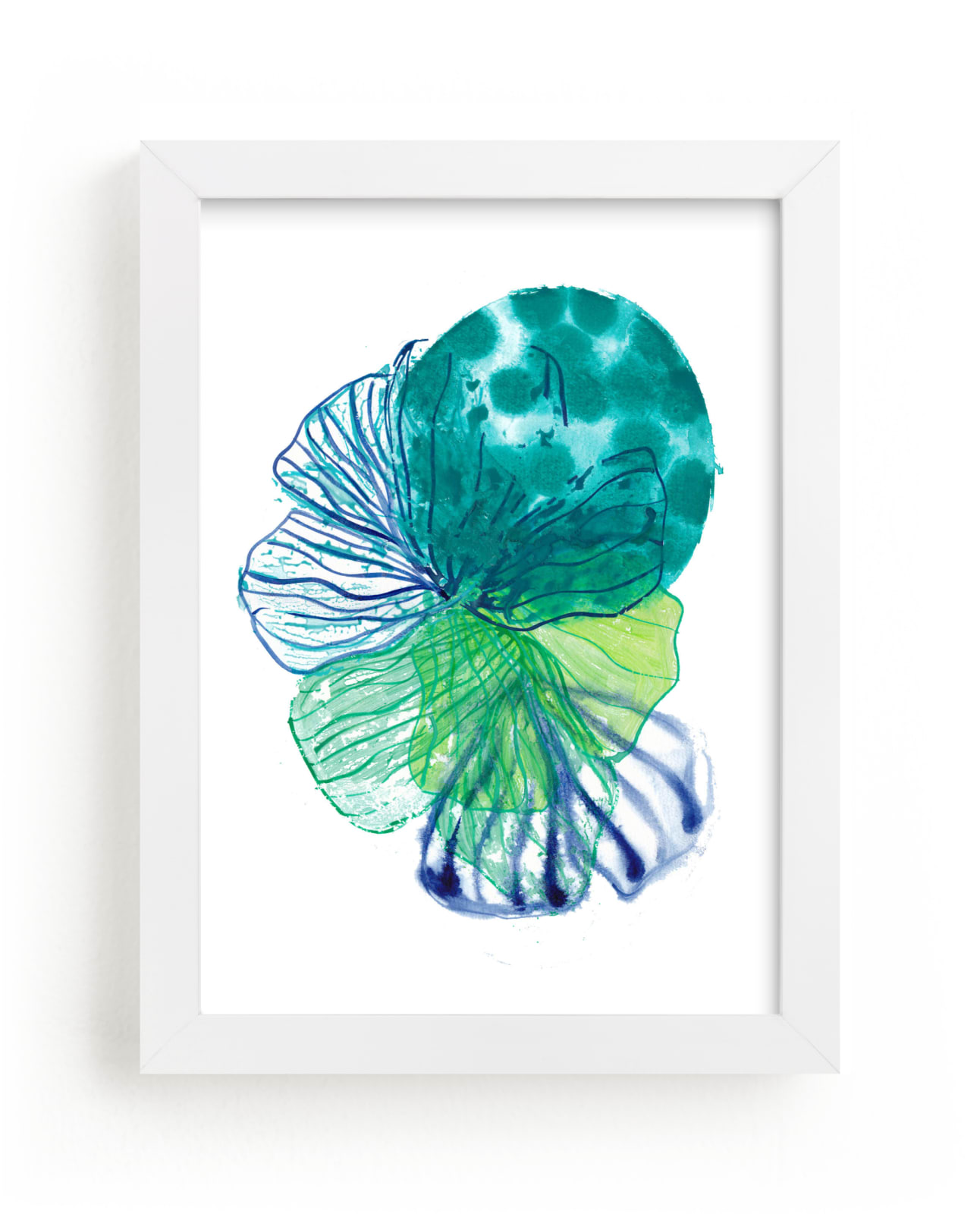 "Skeleton Petals 5" - Art Print by Maggie Ramirez Burns in beautiful frame options and a variety of sizes.