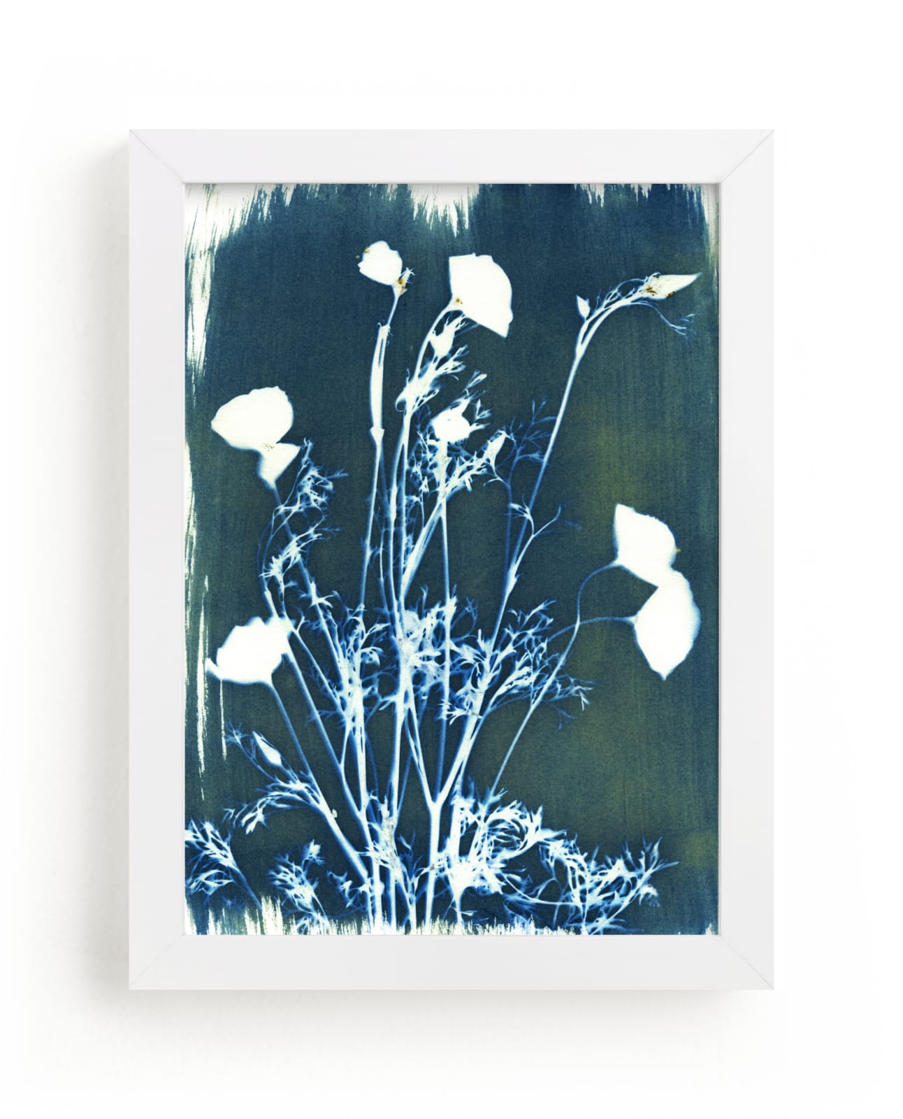 "Golden Blue Poppies" - Art Print by raven erebus in beautiful frame options and a variety of sizes.