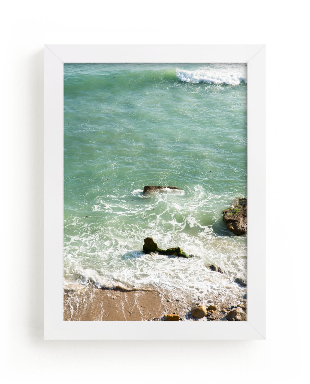 "Praia da Bafureira" - Art Print by Heather Deffense in beautiful frame options and a variety of sizes.