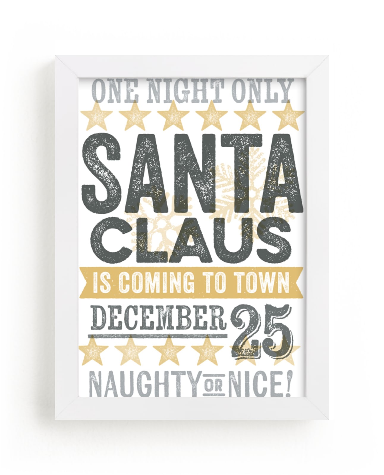 "Santa Claus is Coming to Town" - Art Print by Jessie Steury in beautiful frame options and a variety of sizes.