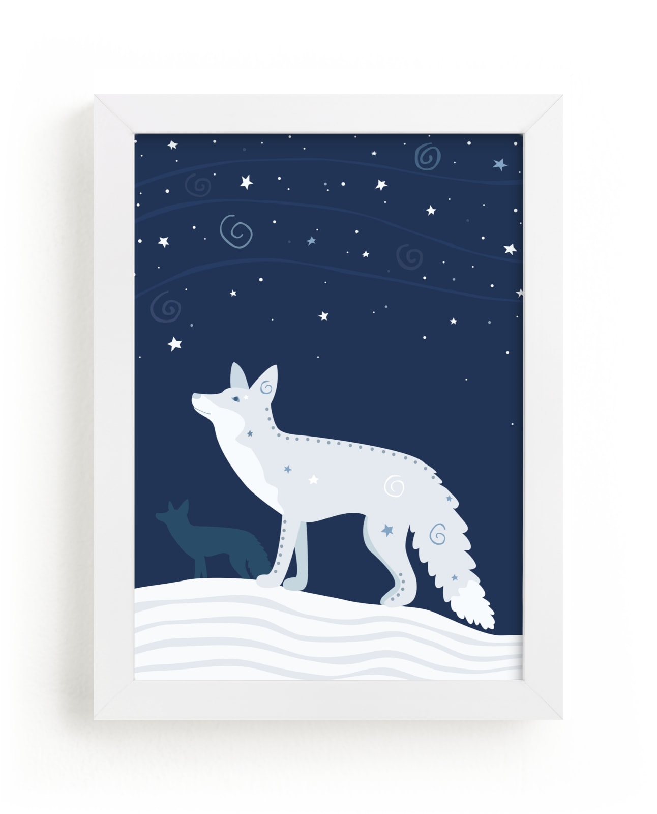 "Look at the Stars 6 Fox" - Art Print by Jennifer Holbrook in beautiful frame options and a variety of sizes.