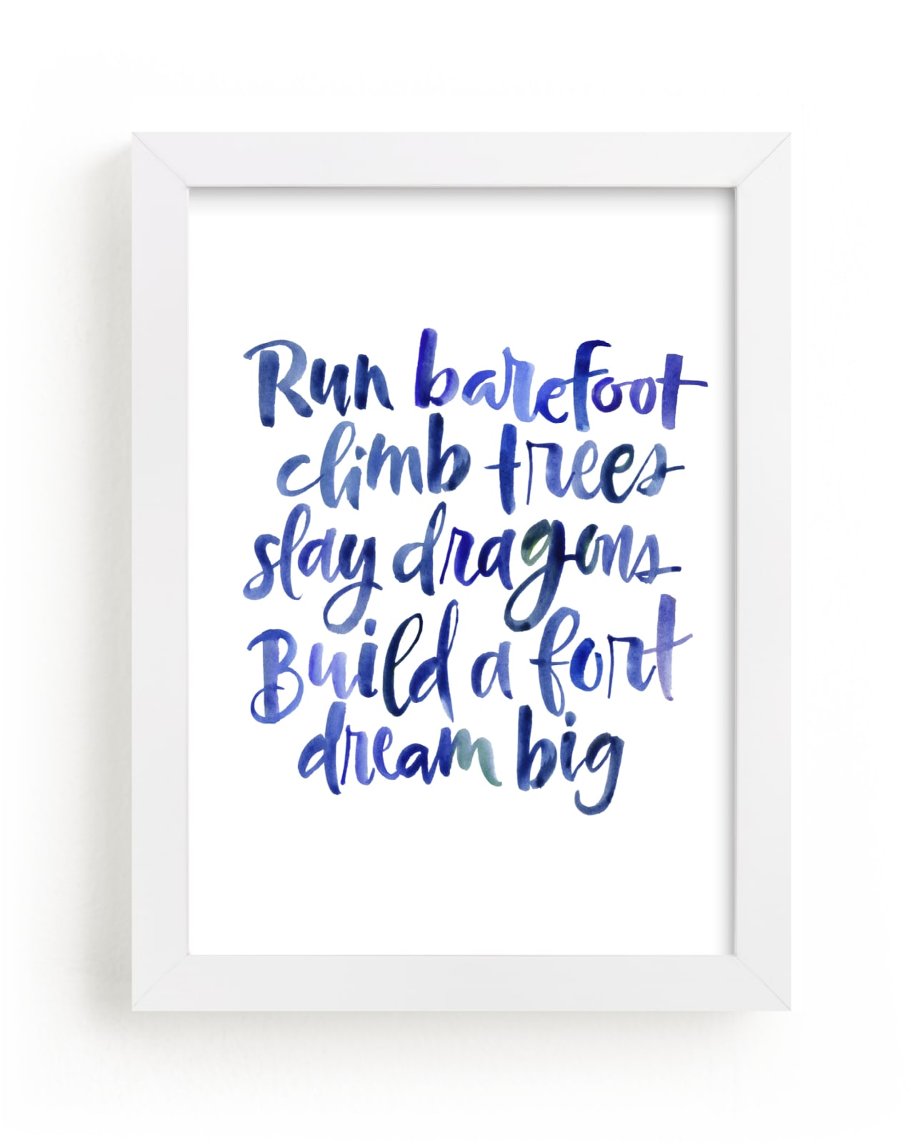 "Run Barefoot" - Art Print by Roann Mathias in beautiful frame options and a variety of sizes.