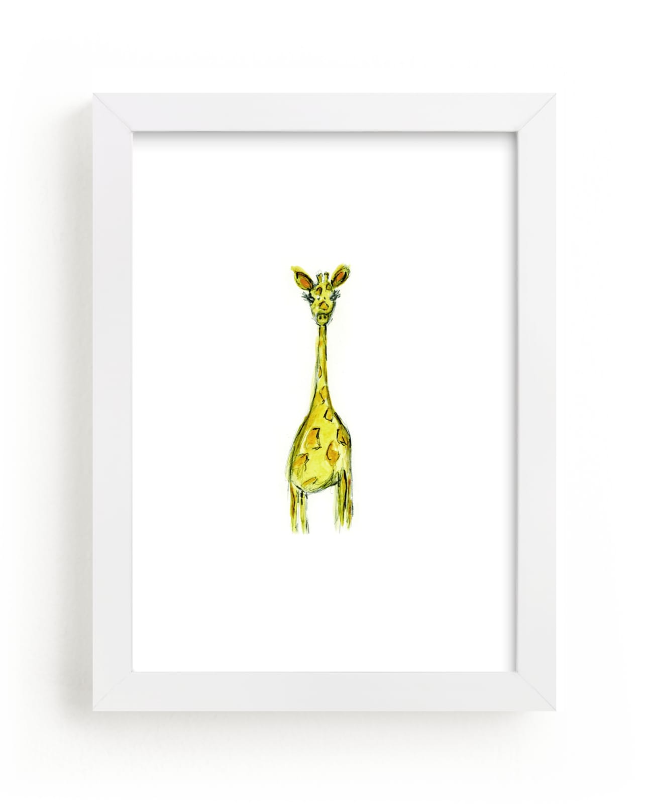 "Henry Giraffe" - Art Print by Mande Calhoun in beautiful frame options and a variety of sizes.