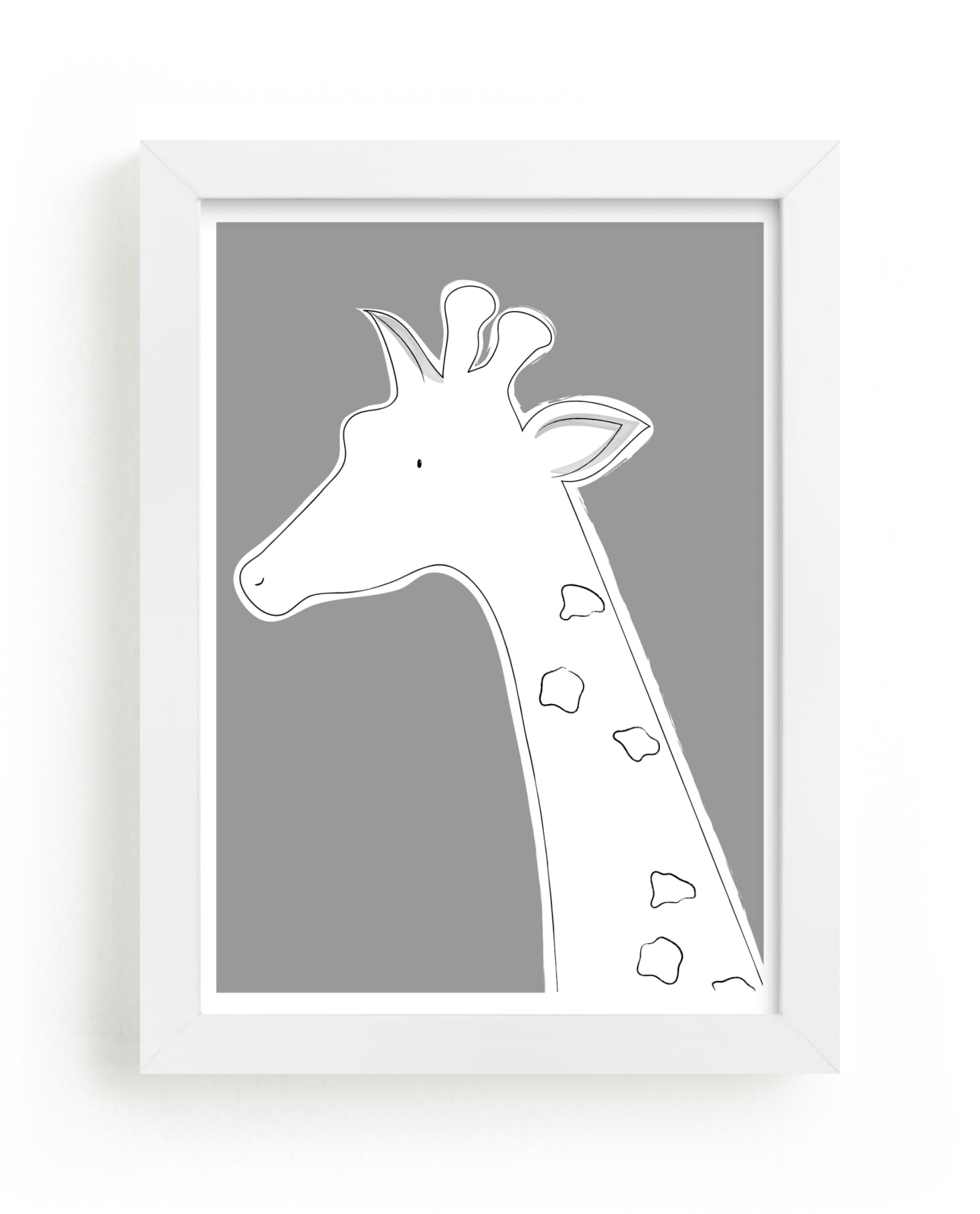 "The Quiet Giraffe" - Art Print by Rebecca Marchese in beautiful frame options and a variety of sizes.