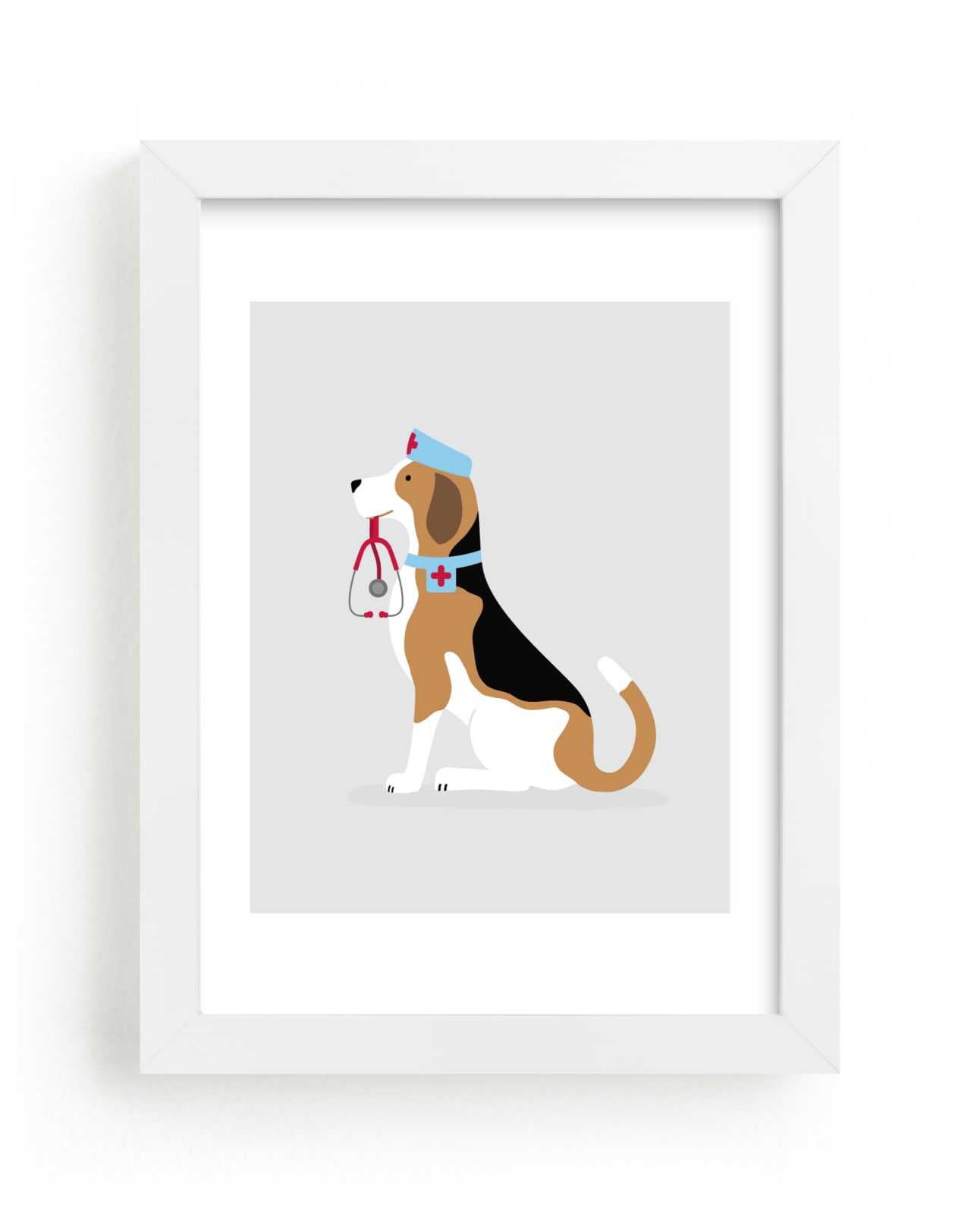 "Doctor Beagle" - Art Print by Ashley Presutti Beasley in beautiful frame options and a variety of sizes.