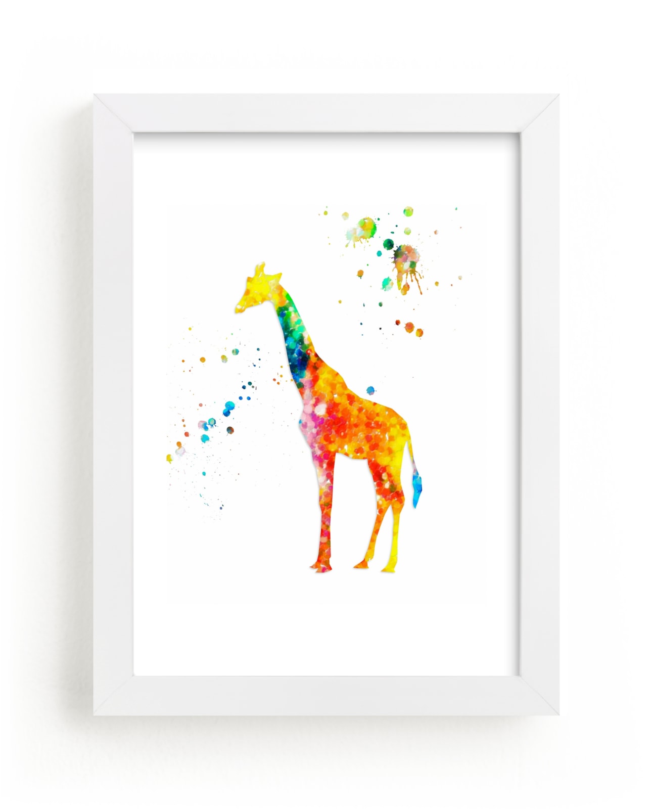 "Giraffe Laugh" - Art Print by Alex Isaacs Designs in beautiful frame options and a variety of sizes.