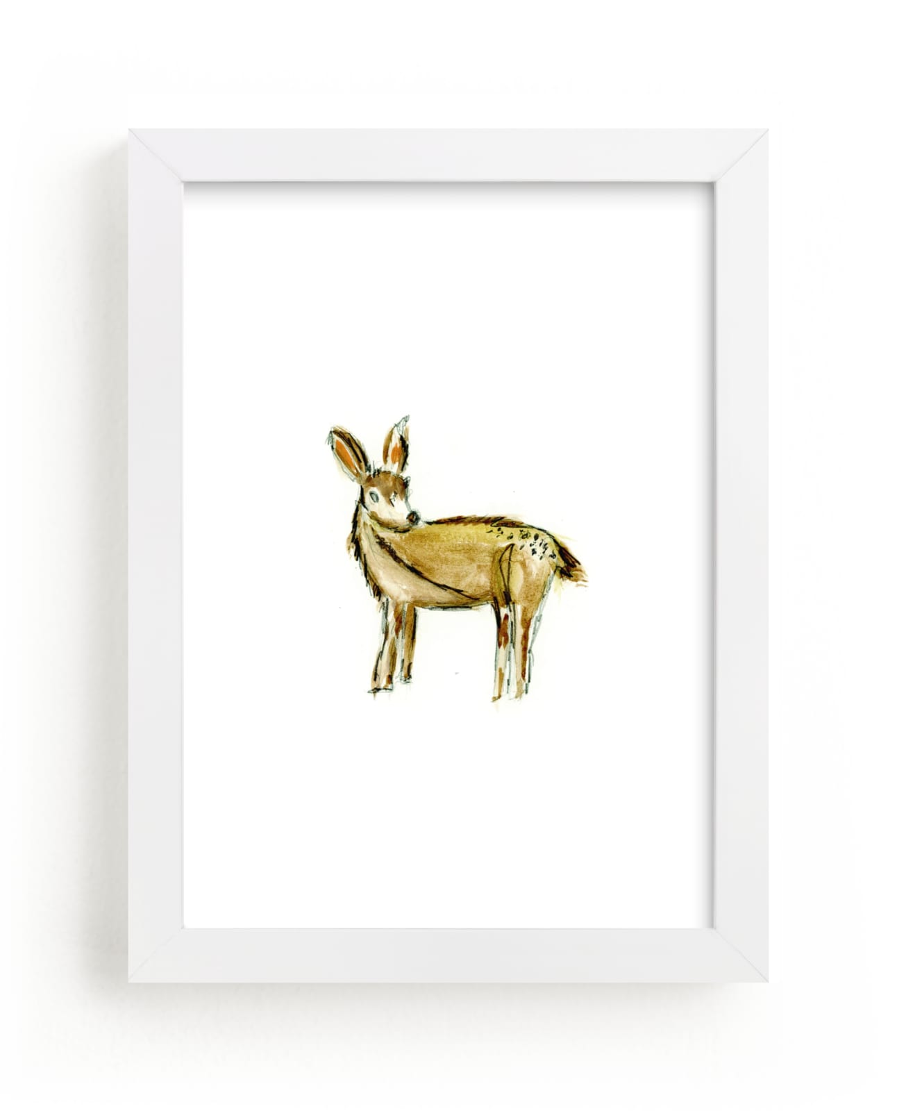"Doeie Deer" - Art Print by Mande Calhoun in beautiful frame options and a variety of sizes.