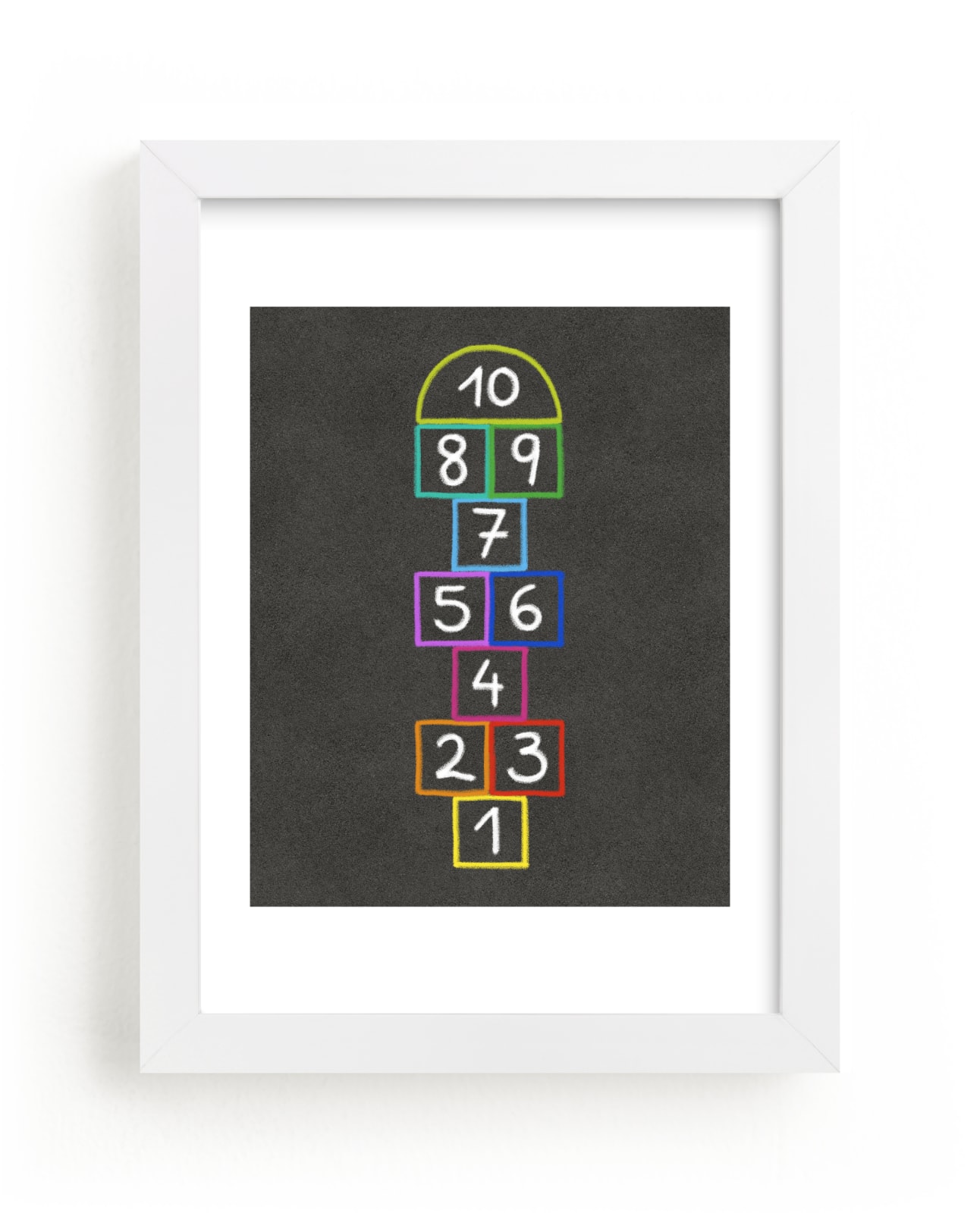 "The Hopscotch" - Art Print by Paola Benenati in beautiful frame options and a variety of sizes.